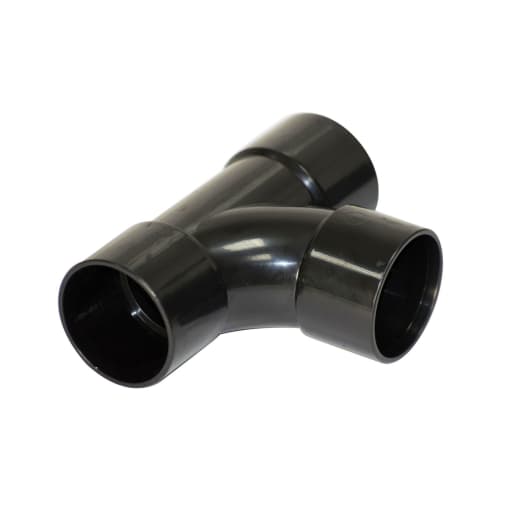 Pack of 5 Floplast Solvent Weld equal Tee 43mmx87,5degrees Black WS23B 