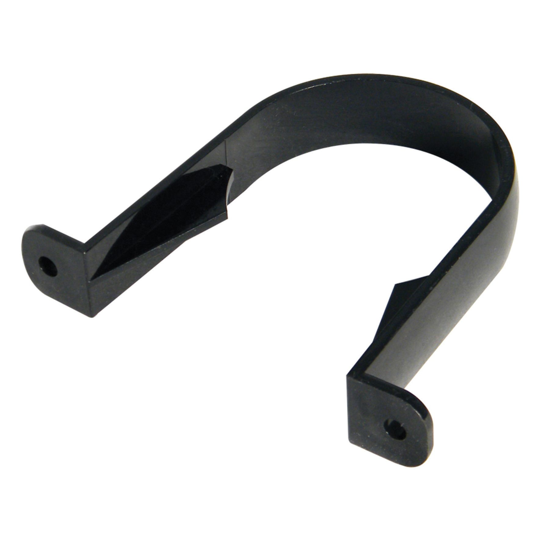 Image of FloPlast 68mm Round Line Downpipe Clip - Pack of 10 - Black