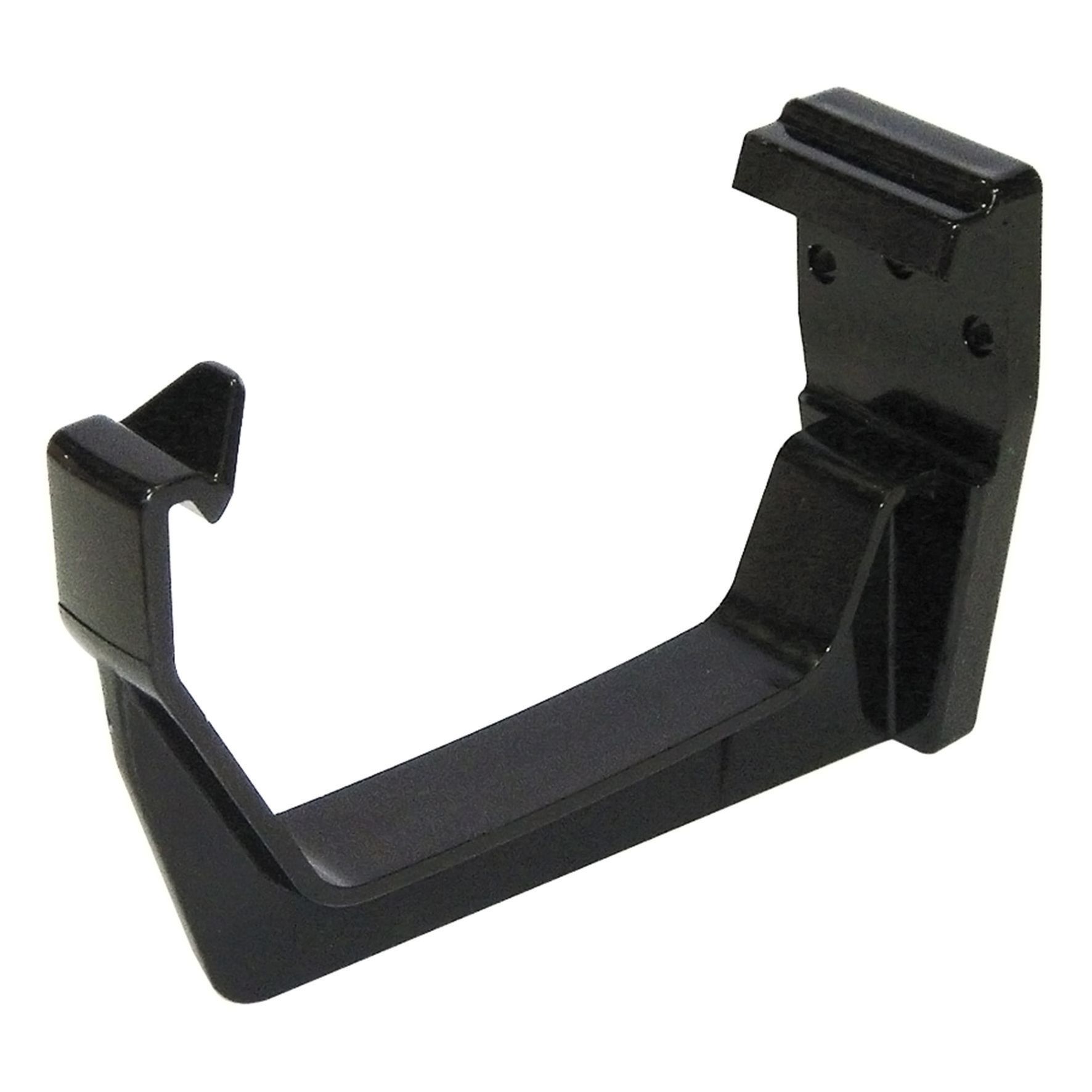 FloPlast 114mm Black Square Line Gutter Fascia Bracket - Pack of 10