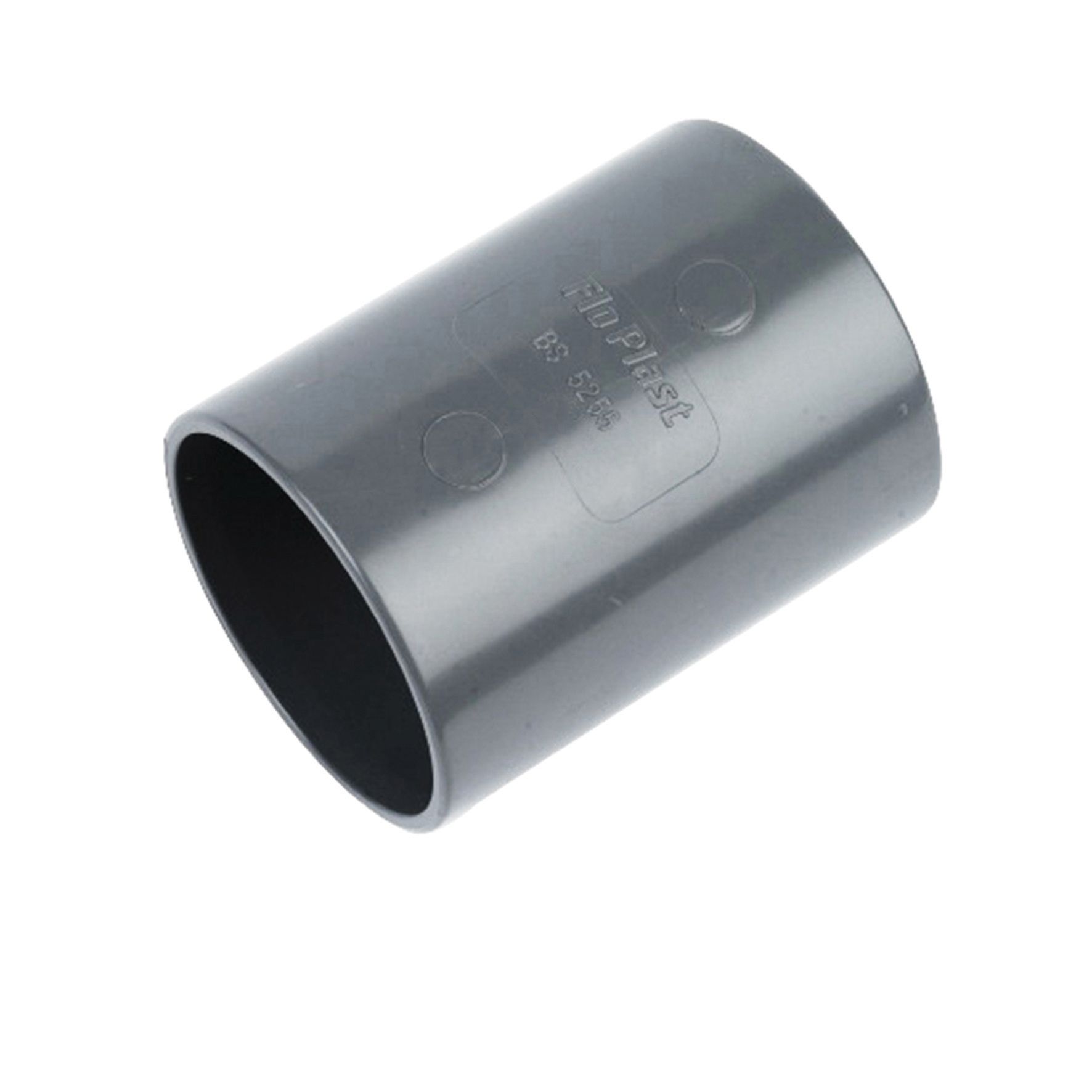 Image of FloPlast WS07G Solvent Weld Waste Straight Coupler - Grey 32mm
