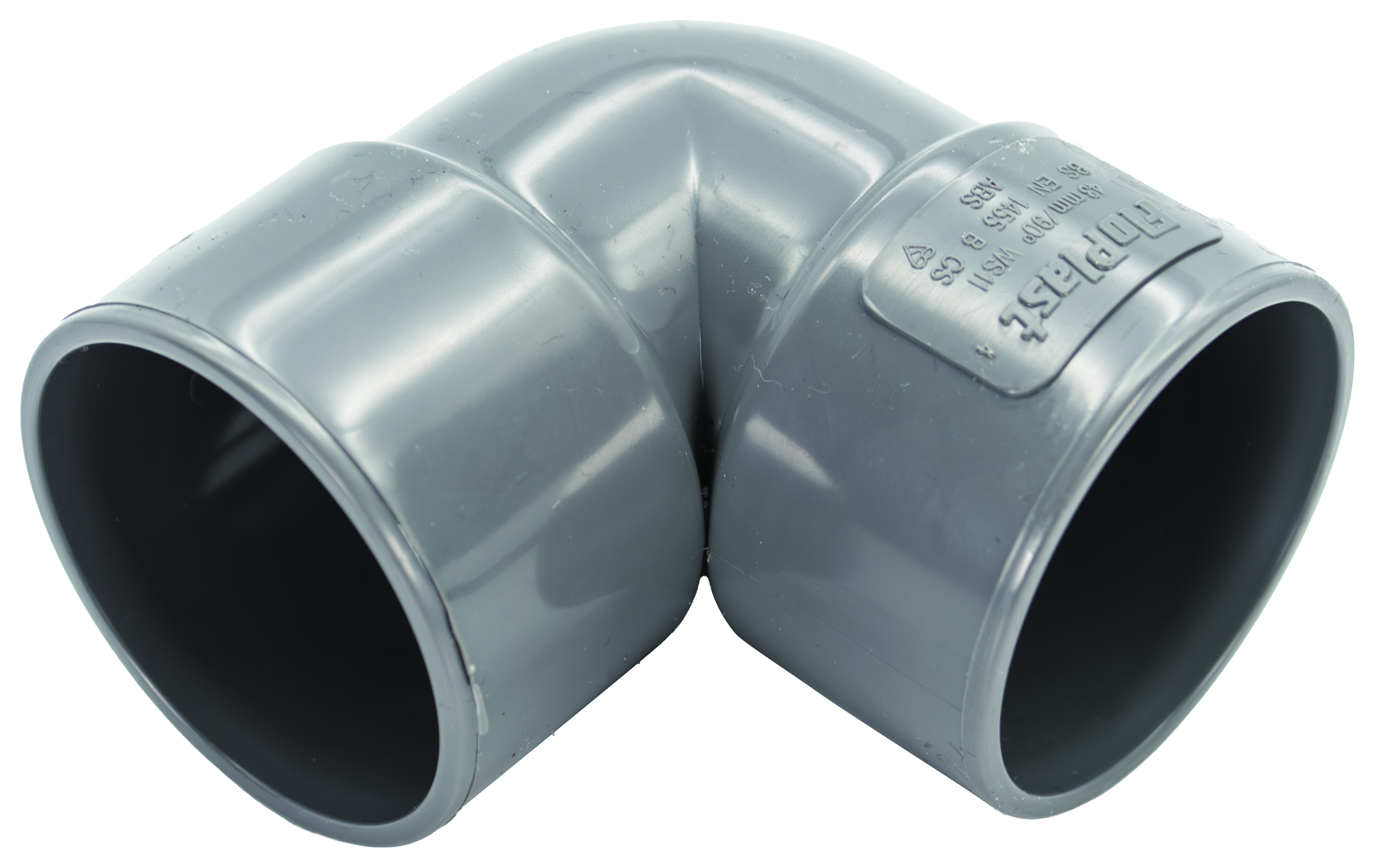 FloPlast WS11G Solvent Weld Waste 90 Deg Bend - Grey 40mm