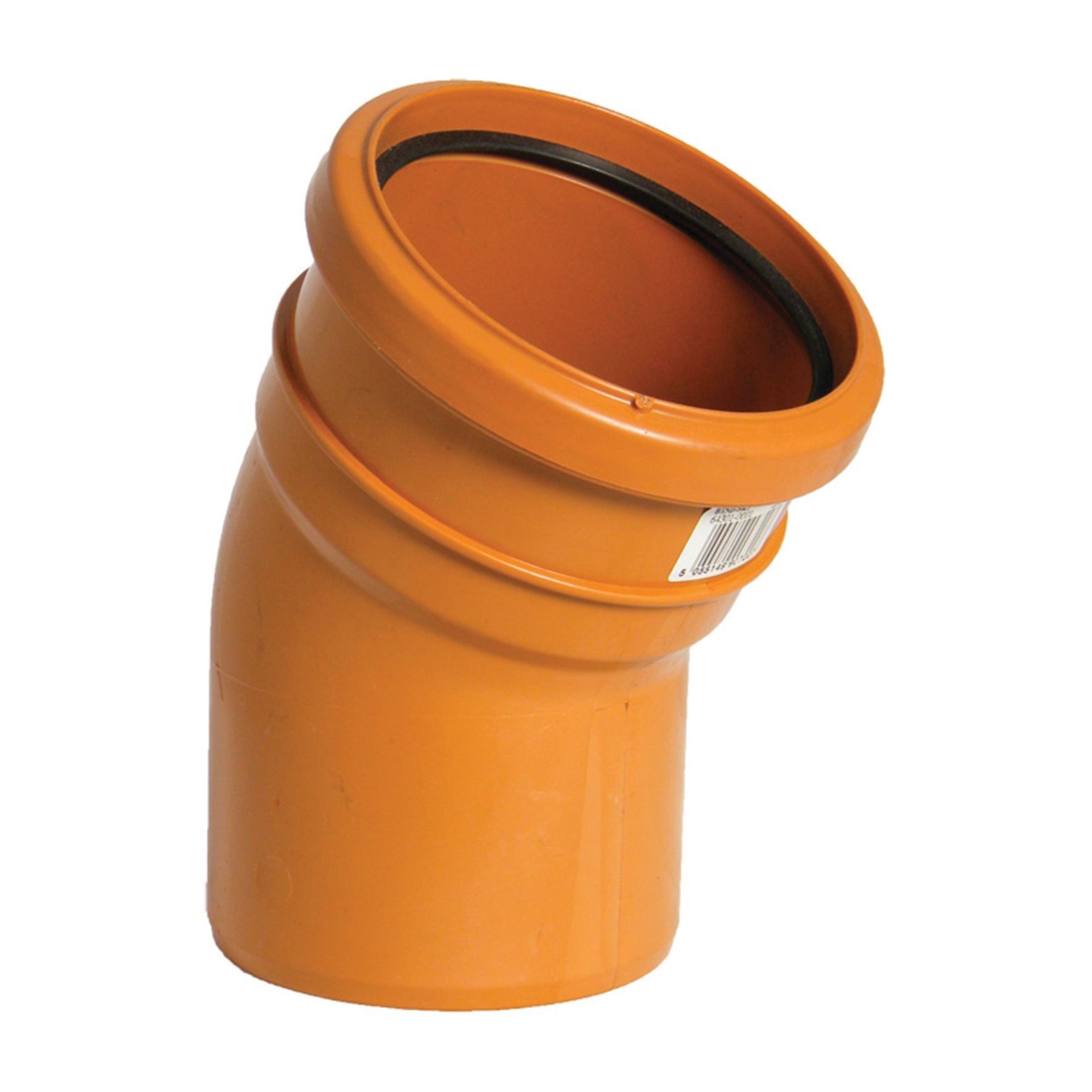 Image of FloPlast 110mm Underground Drainage Bend Socket/Spigot 30° - Terracotta