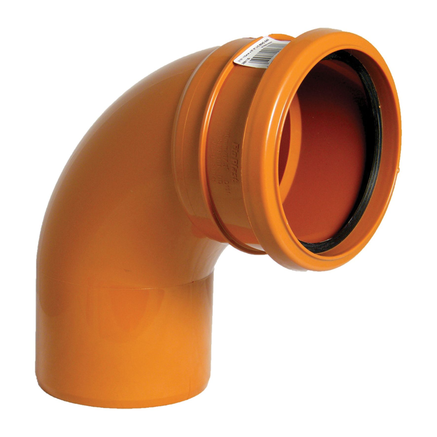 Image of FloPlast 110mm Underground Drainage Bend Socket/Spigot 87.5° - Terracotta