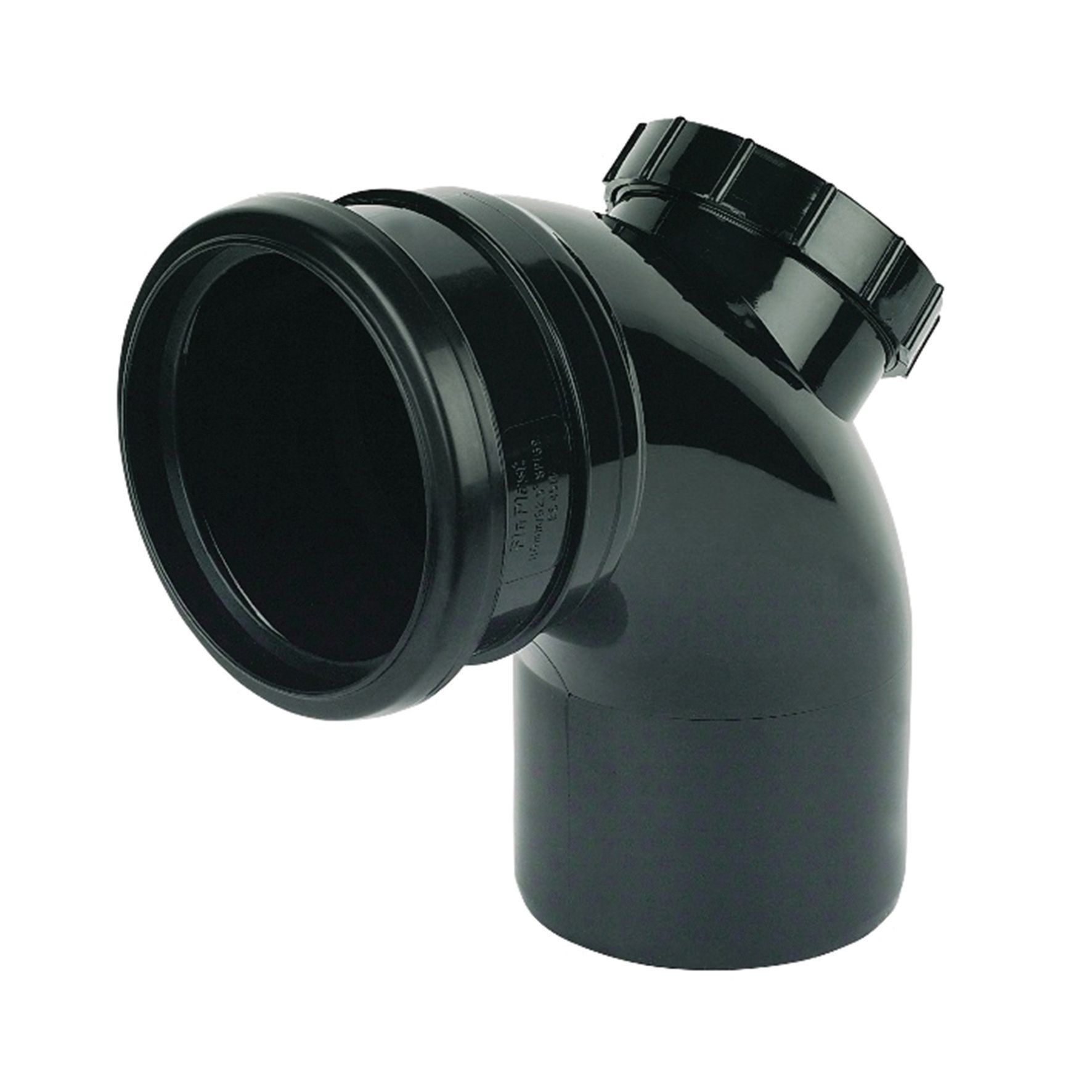 FloPlast 110mm Soil Pipe Access Bend 92.5 - Black