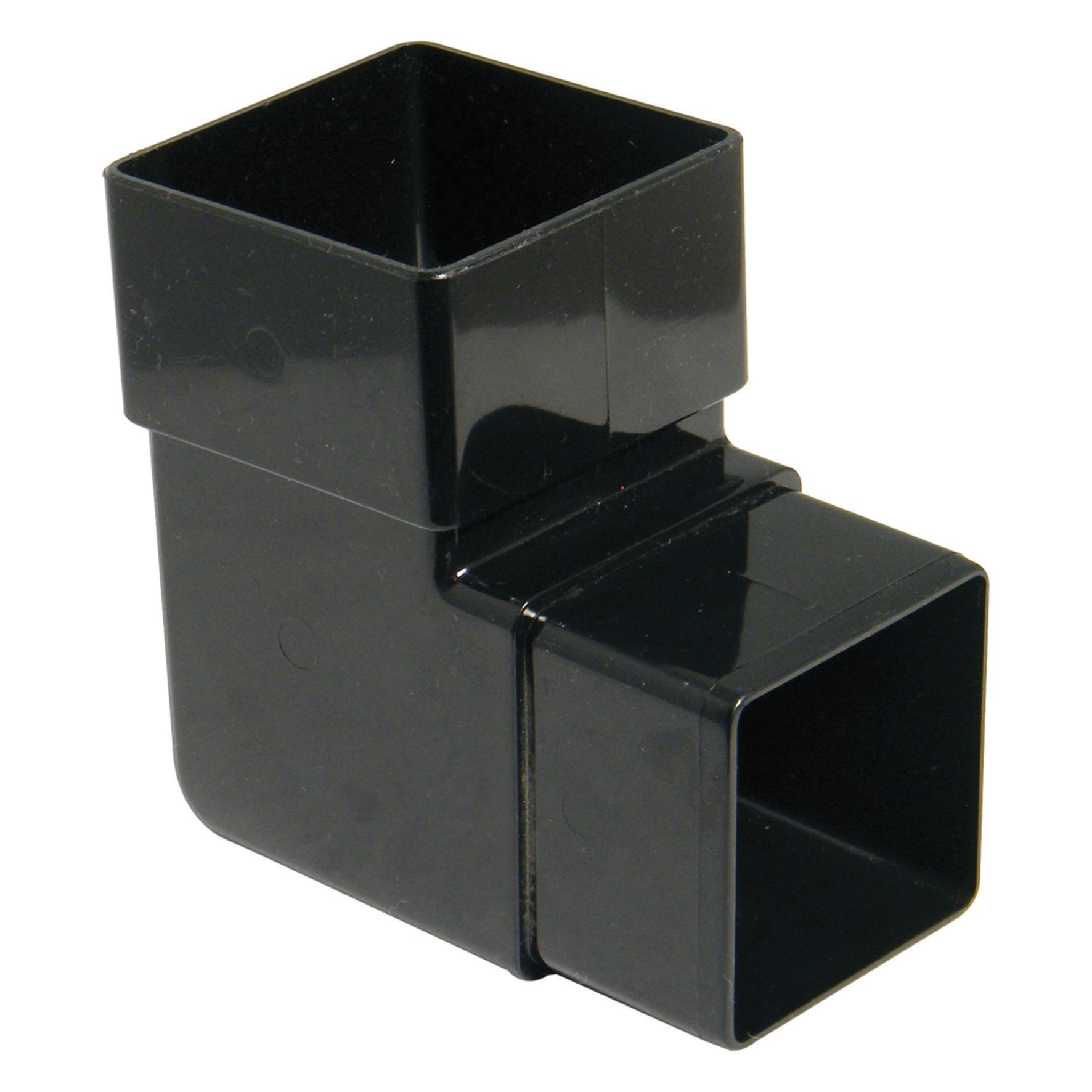 Image of FloPlast 65mm Square Downpipe Offset Bend 92.5° - Black