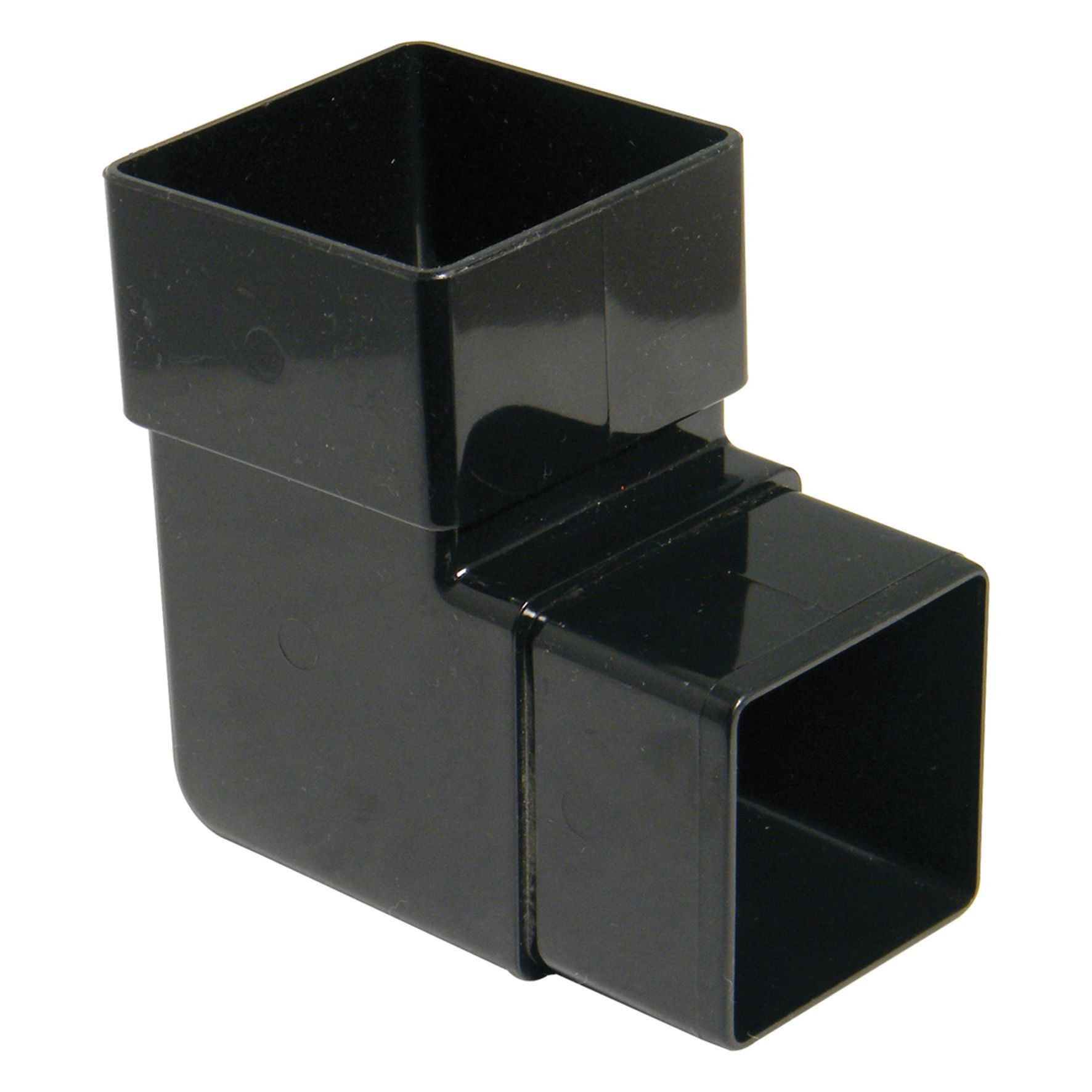 FloPlast 65mm Black Square Downpipe Offset Bend - 92.5