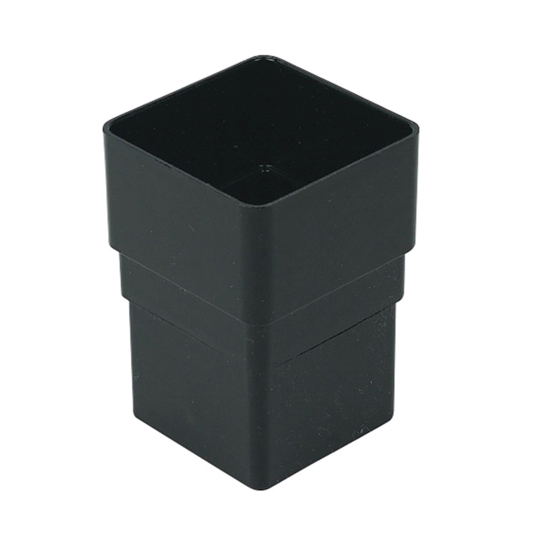 FloPlast 65mm Square Line Downpipe Socket - Black