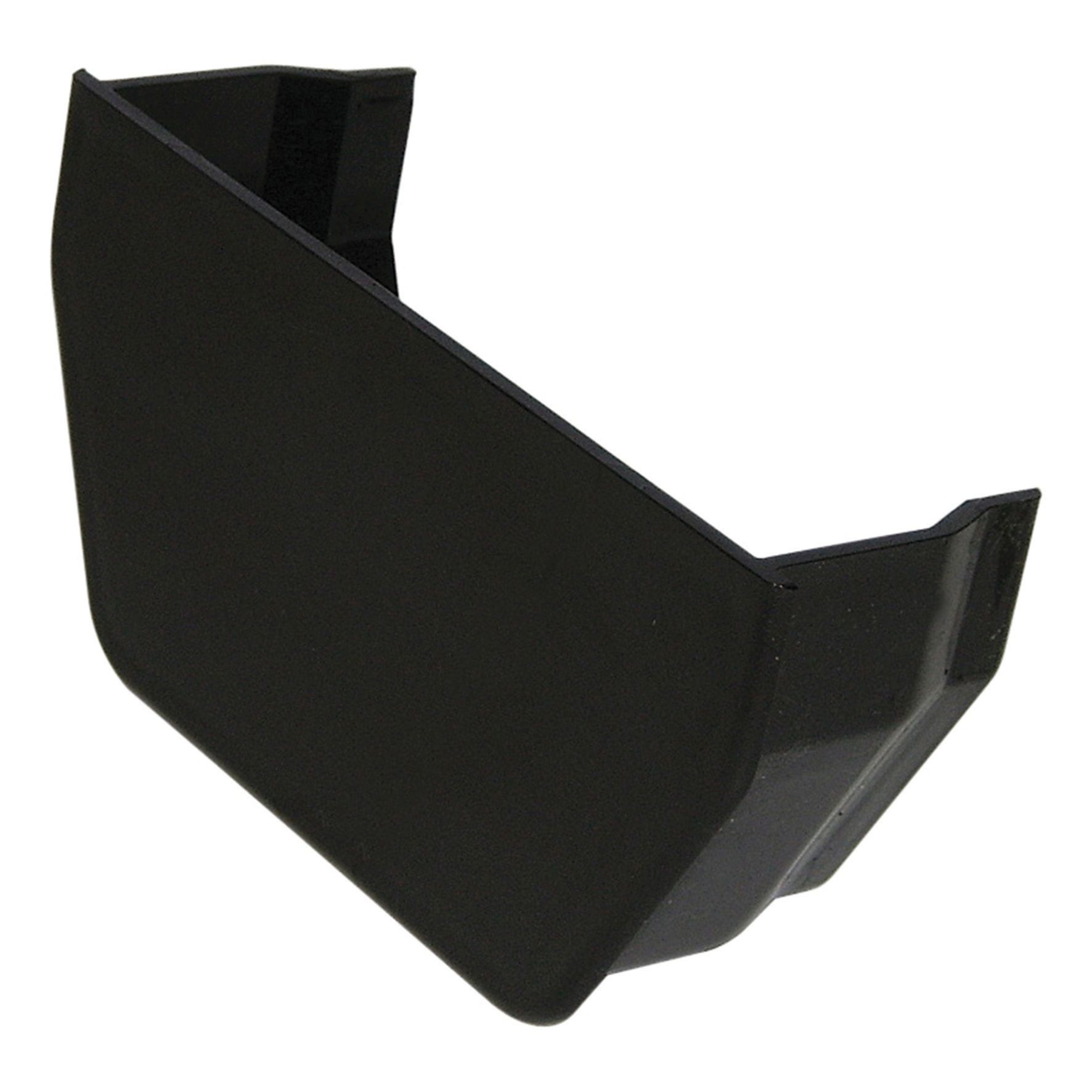 FloPlast 114mm Black Square Line Gutter Internal Stop End