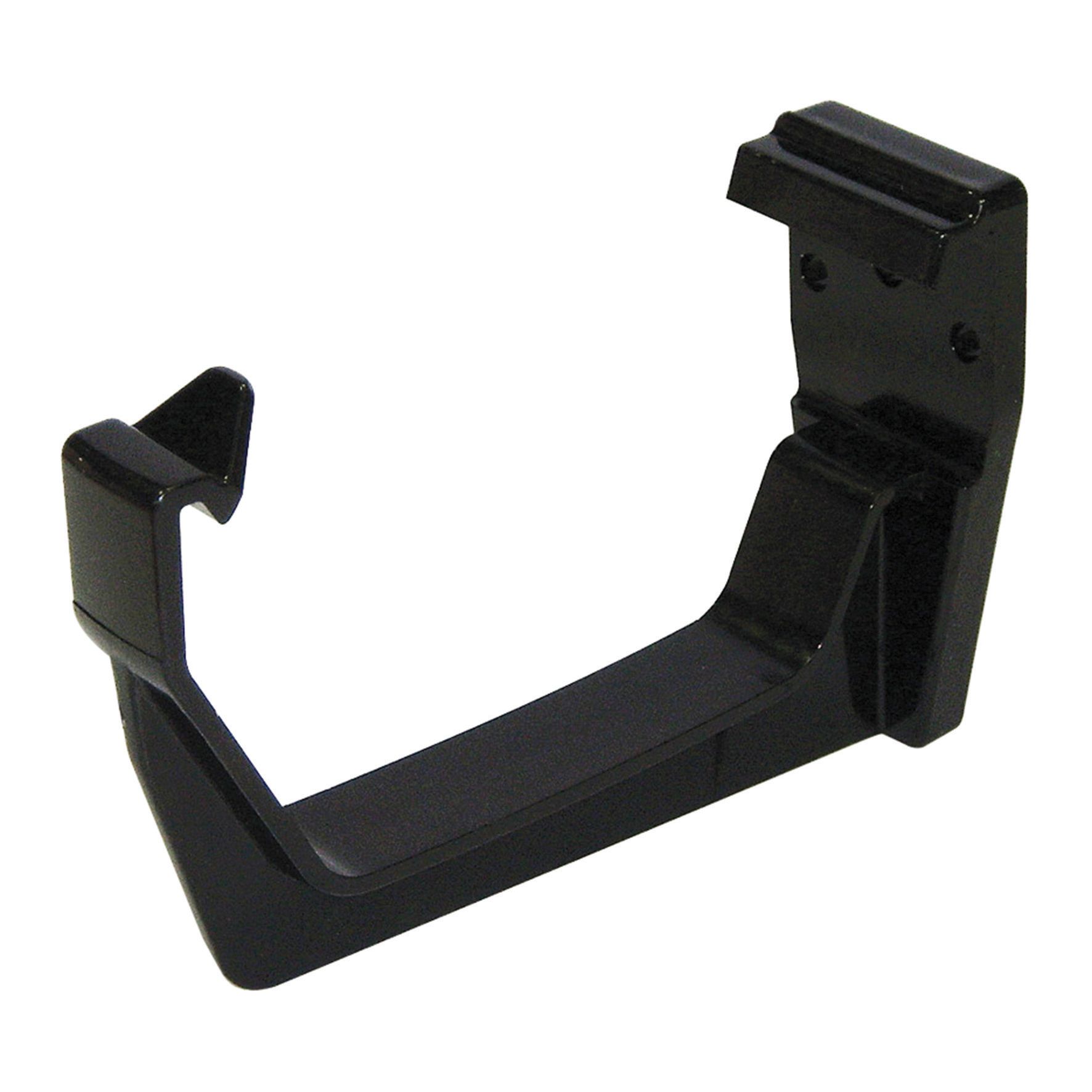 Image of FloPlast 114mm Square Line Gutter Fascia Bracket - Black