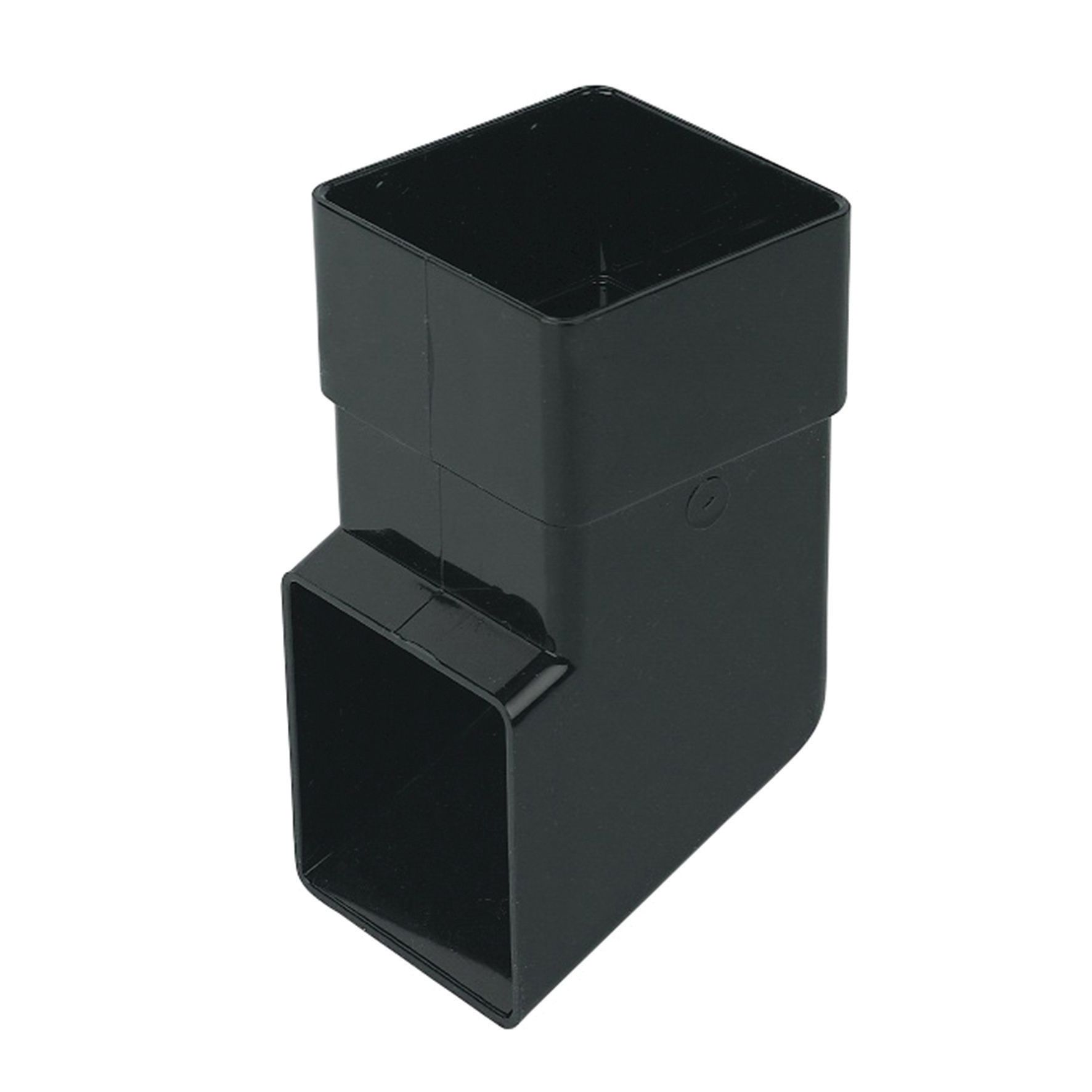 FloPlast 65mm Square Line Downpipe Shoe - Black