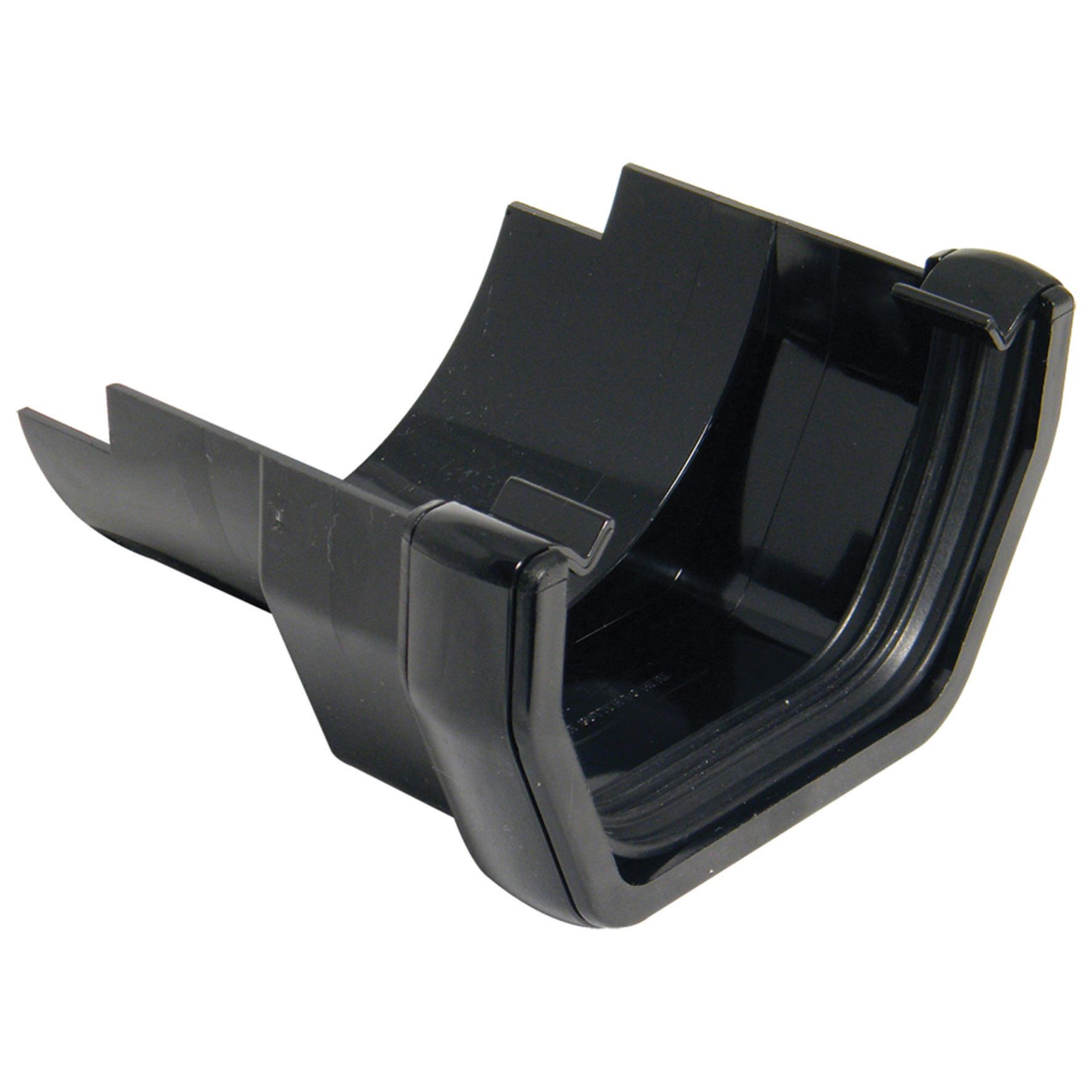 FloPlast Black Square Line Gutter to Cast Iron Adaptor