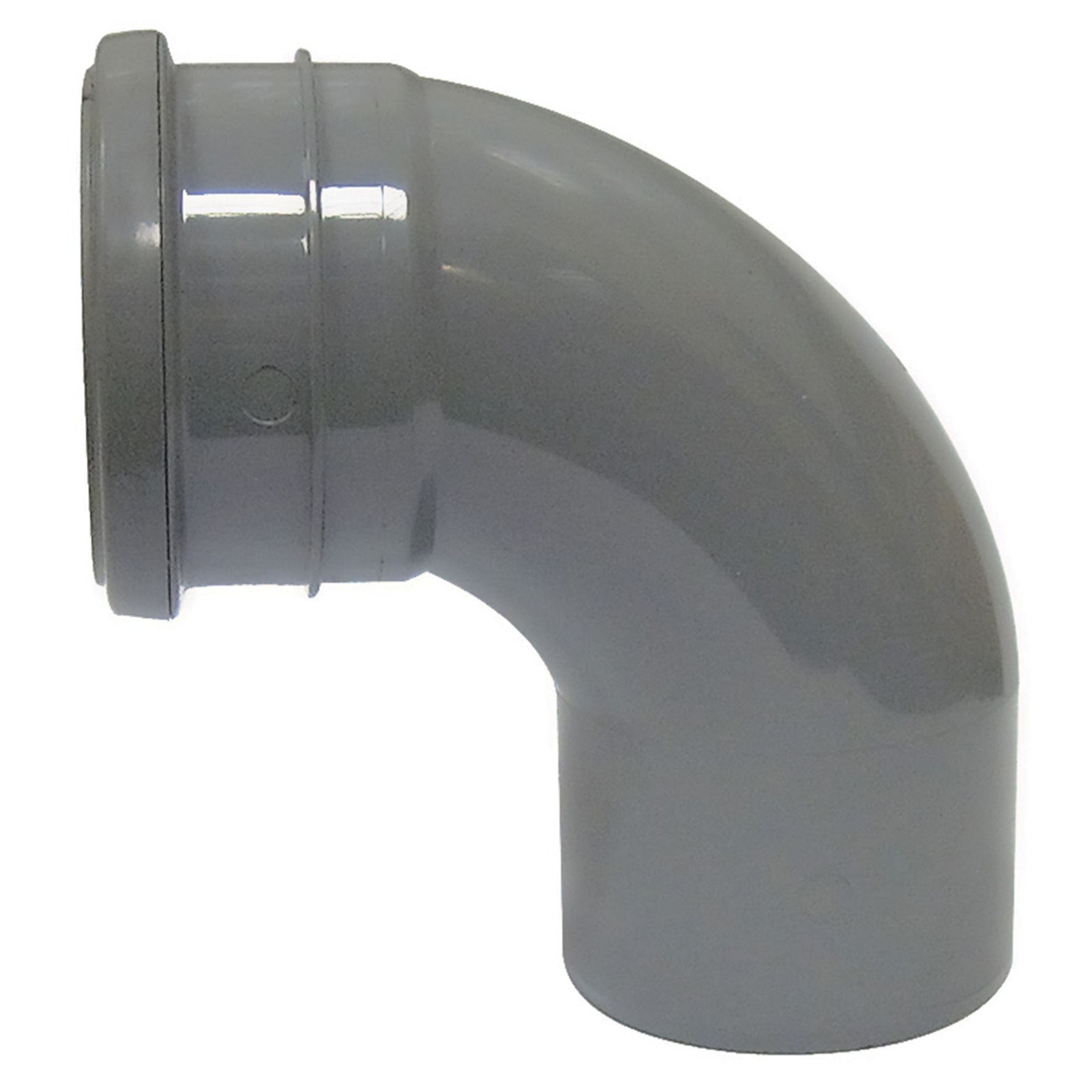 Image of FloPlast 110mm Soil Pipe Bend Socket/Spigot 92.5° - Grey