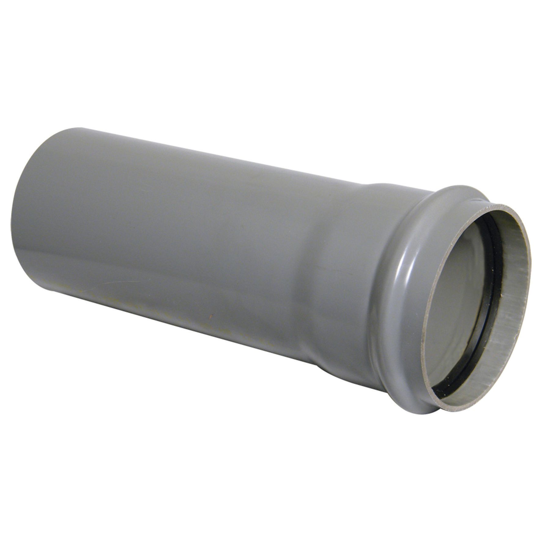 Image of FloPlast 110mm Soil Pipe Single Socket 3m - Grey