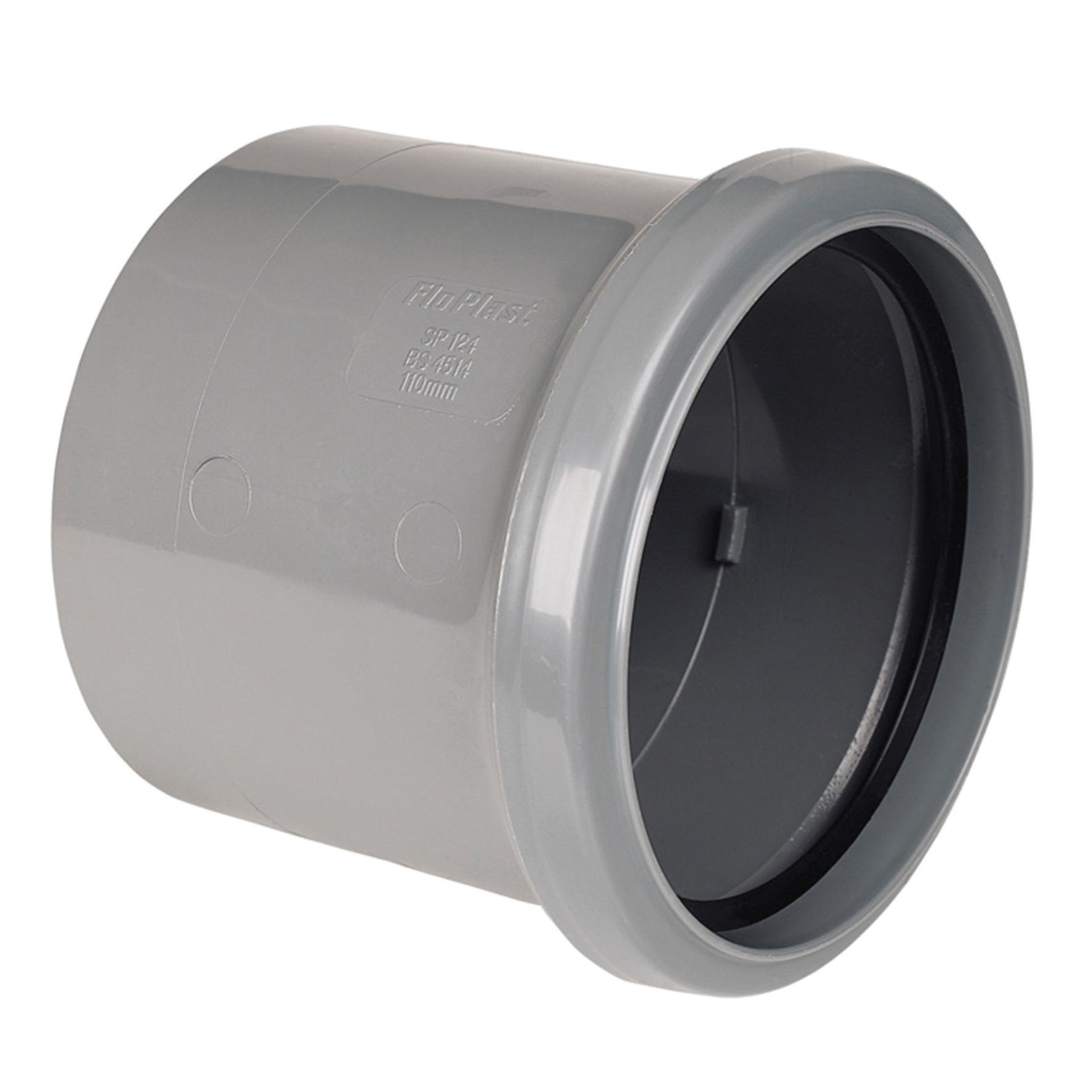 Image of FloPlast 110mm Single Socket Coupling - Grey