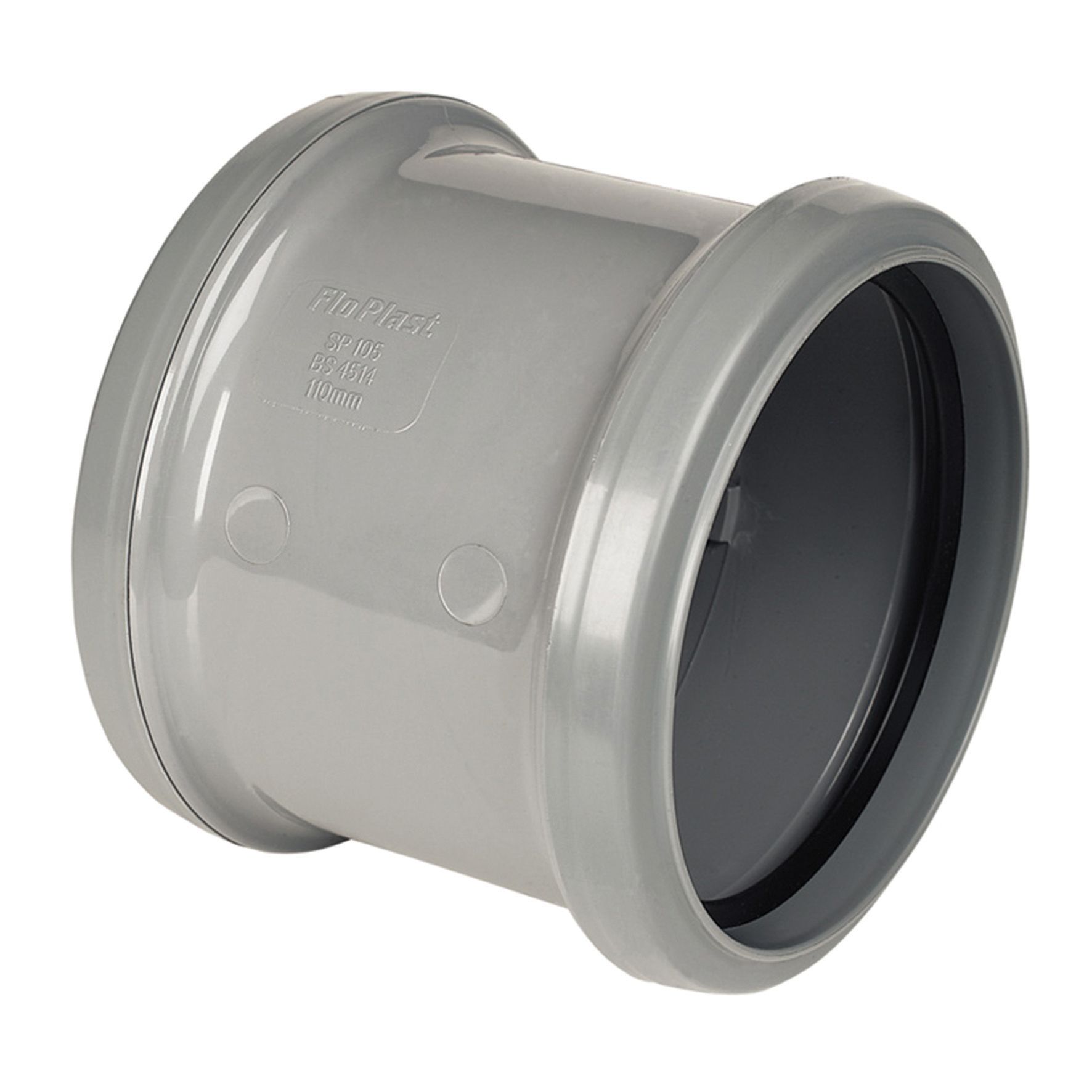 FloPlast 110mm Grey Double Socket Coupling