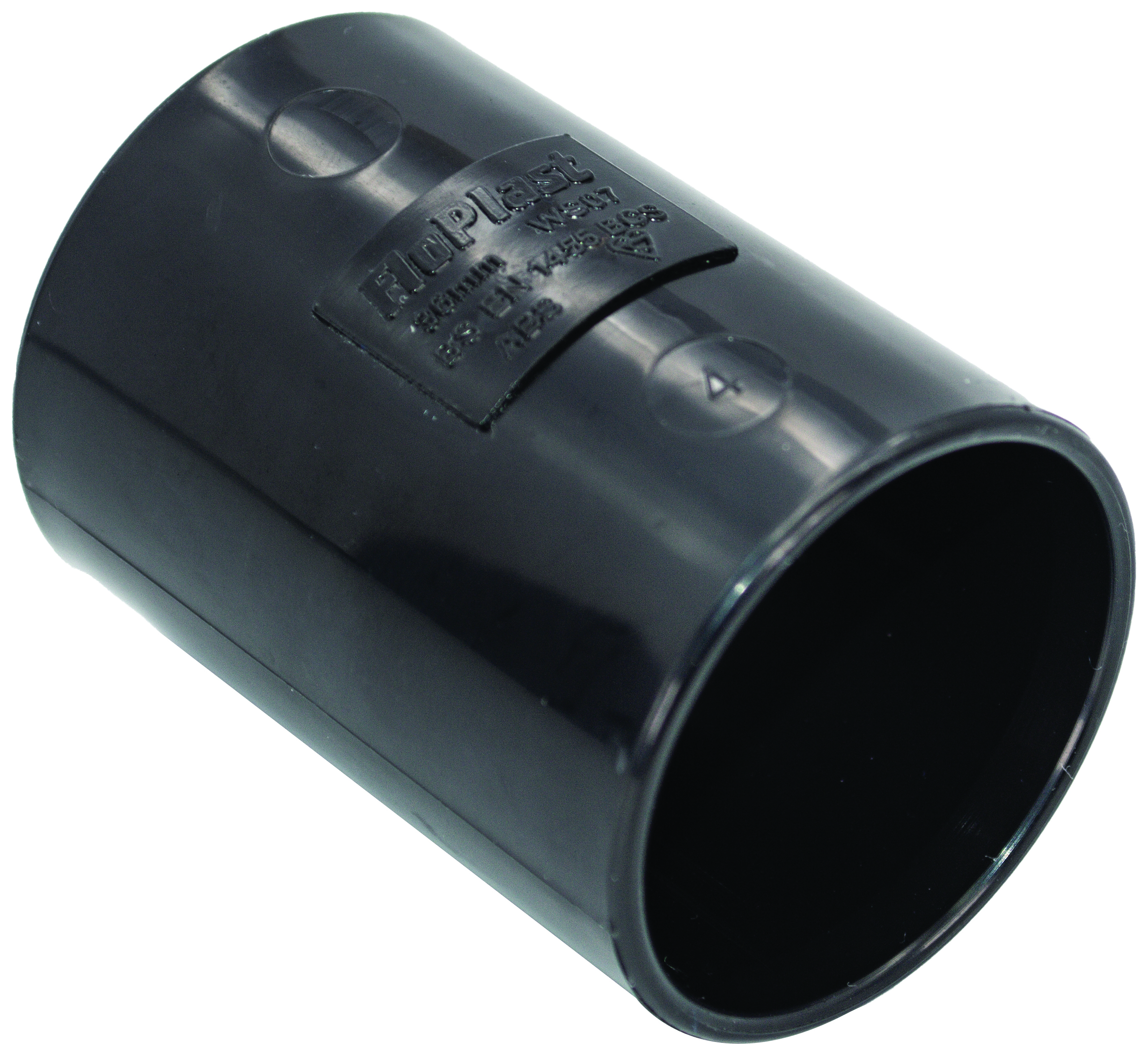 Image of FloPlast WS07B Solvent Weld Waste Straight Coupler - Black 32mm