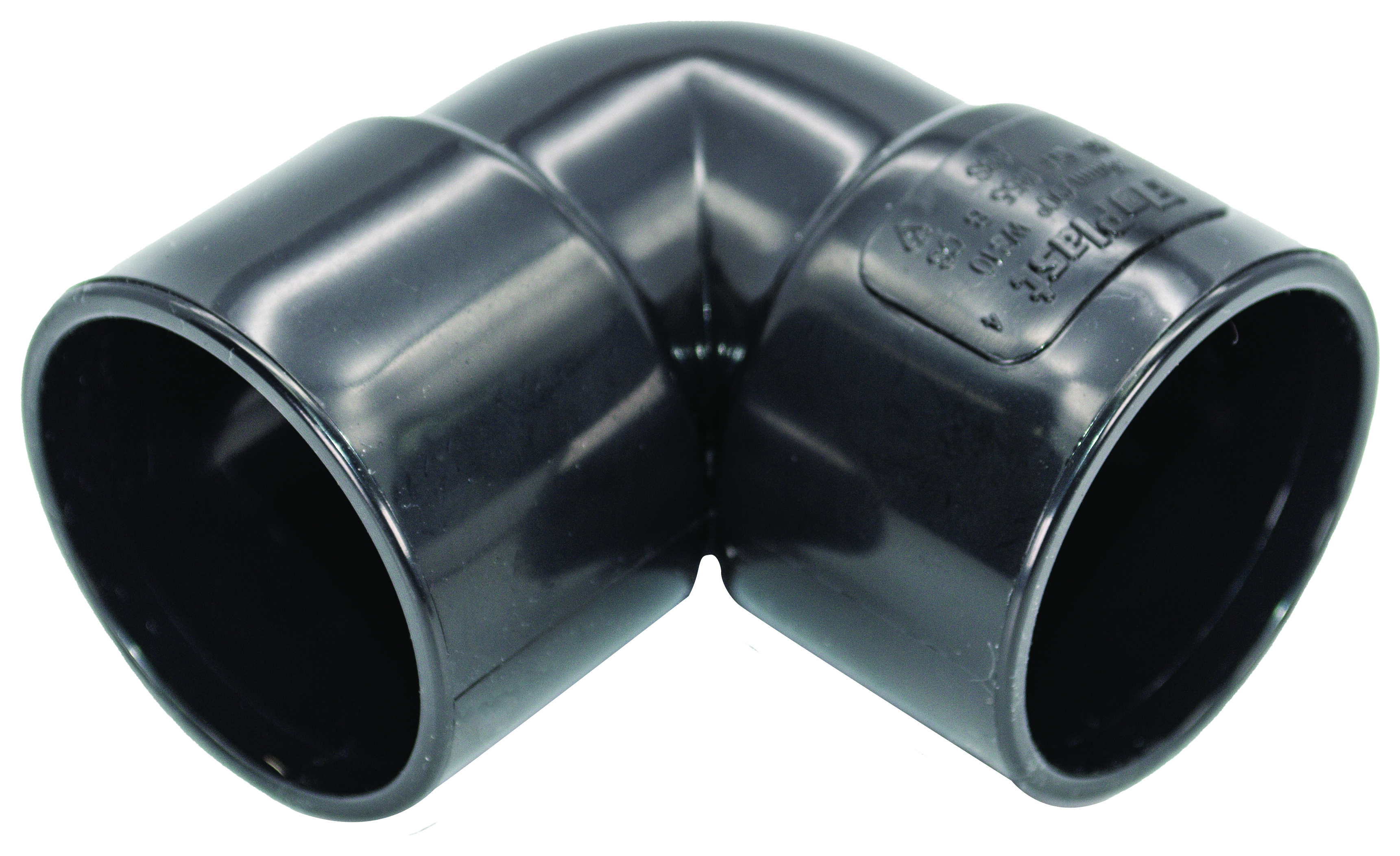 FloPlast WS10B Solvent Weld Waste 90 Deg Bend - Black 32mm