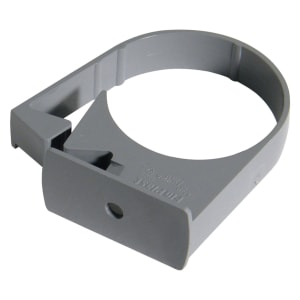 FloPlast 50mm MiniFlo Downpipe Pipe Clip - Pack of 2 - Grey