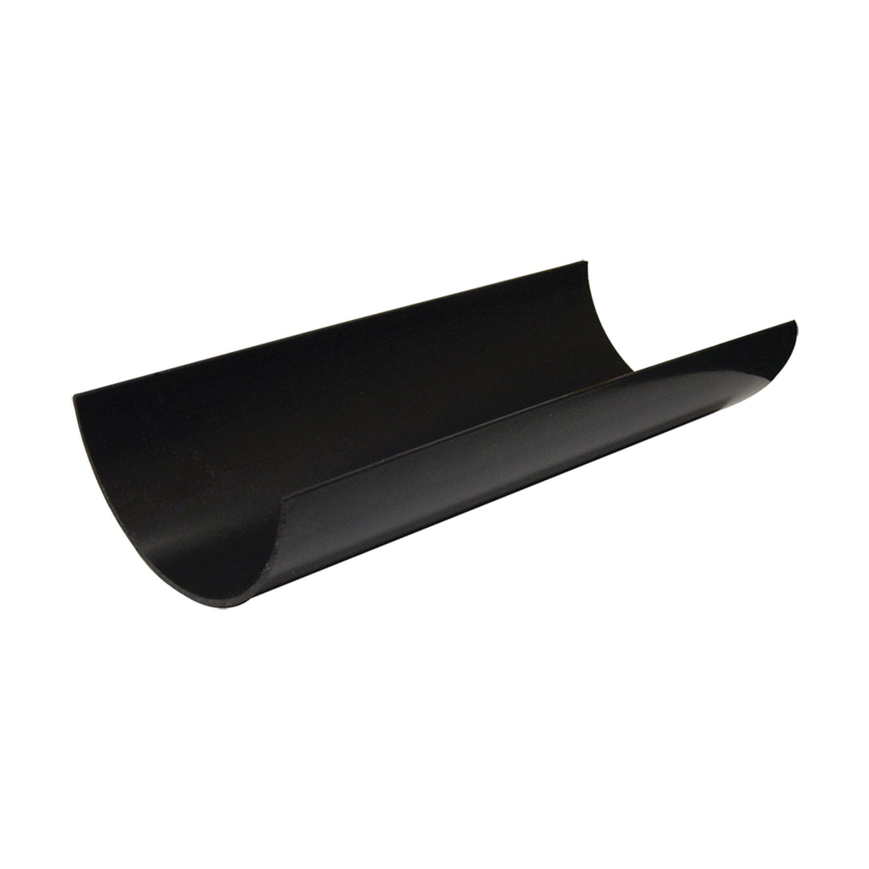 Image of FloPlast 112mm Round Line Gutter 4m - Black