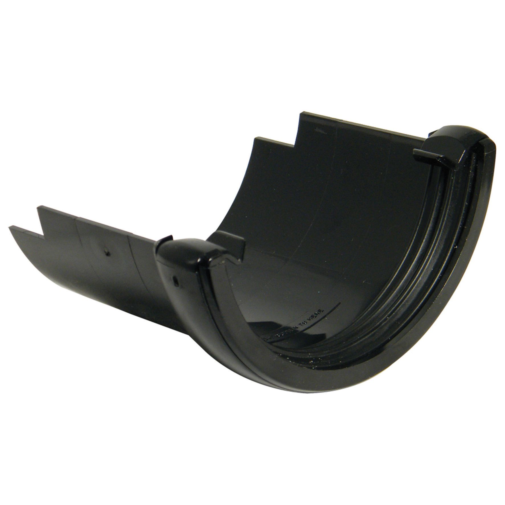 FloPlast 112mm Black Half Round Gutter to Cast Iron Adaptor