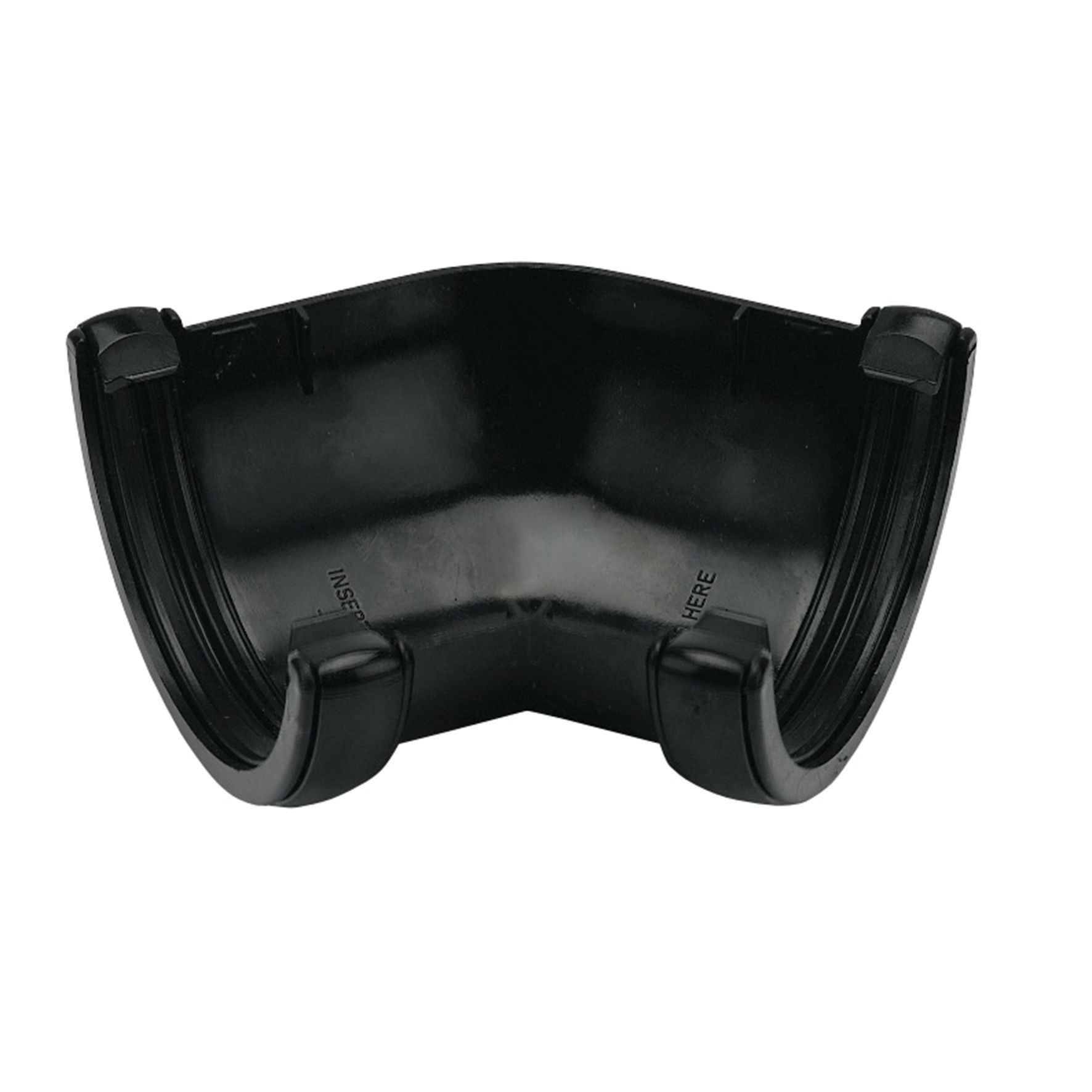 FloPlast 112mm Round Line Gutter Angle 135° - Black