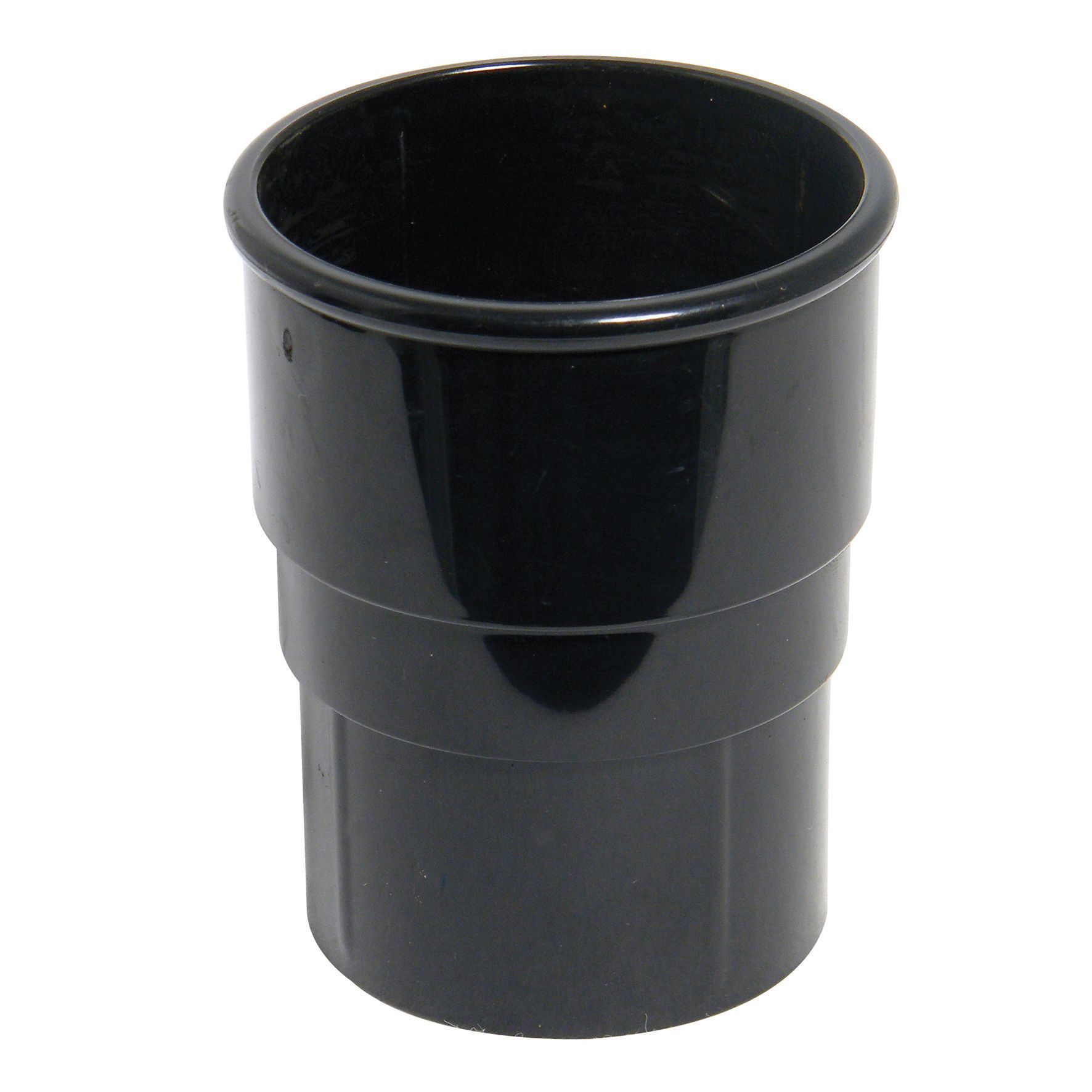 FloPlast 68mm Round Line Downpipe Socket - Black