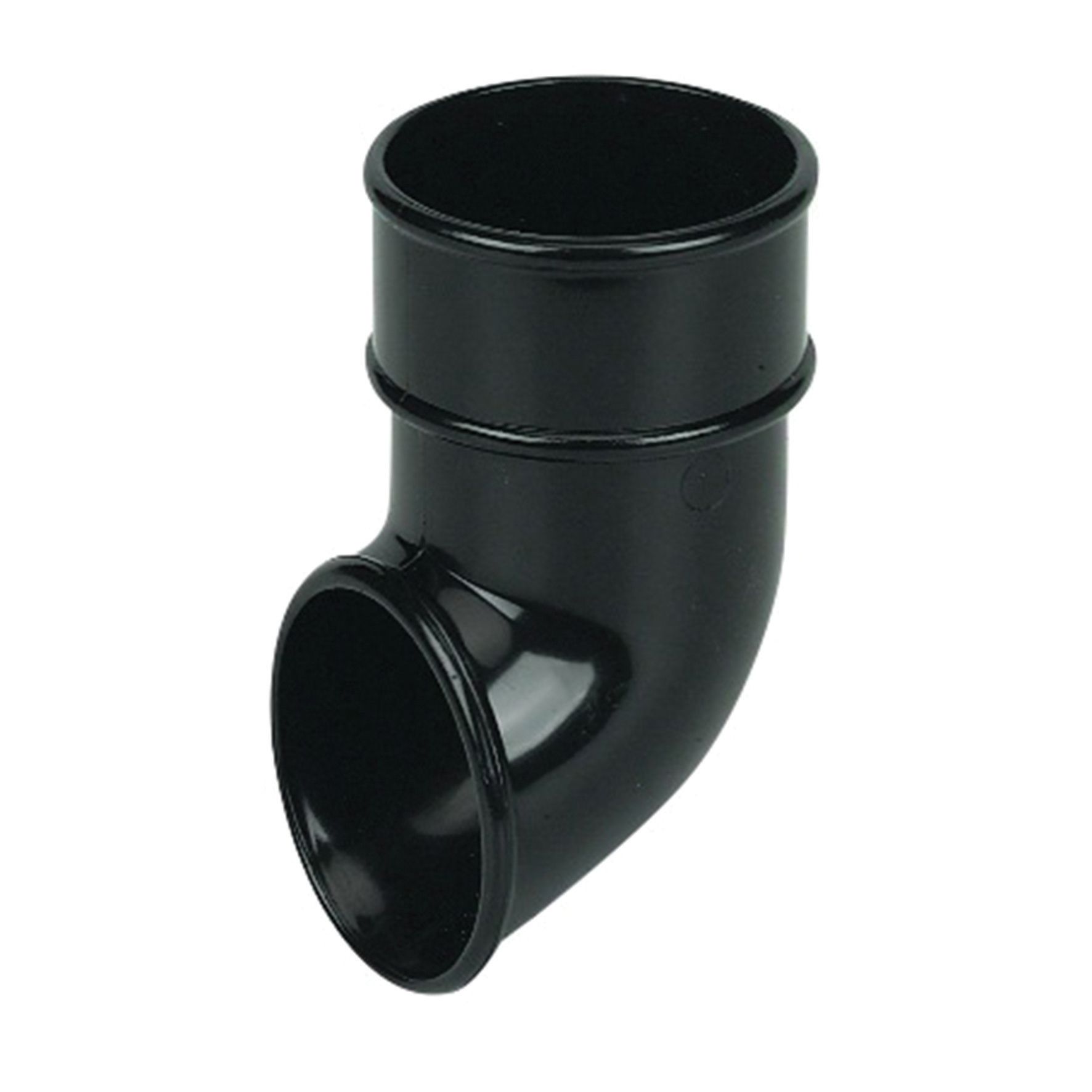 FloPlast 68mm Round Line Downpipe Shoe - Black