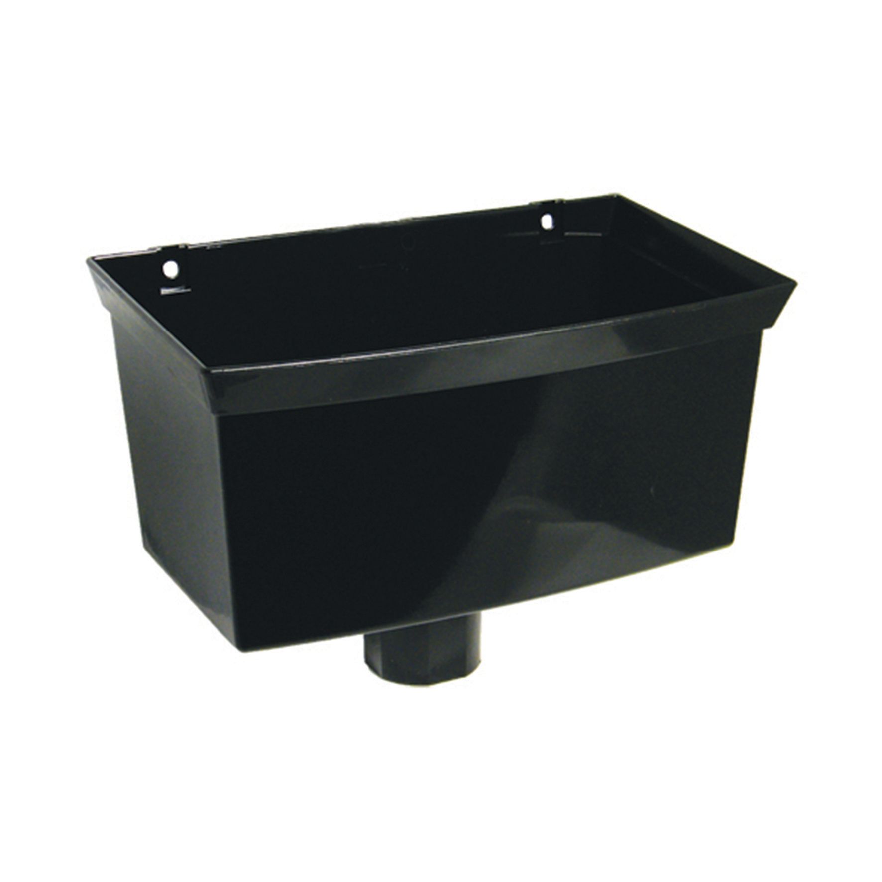 FloPlast Round / Square Line Rainwater Hopper - Black