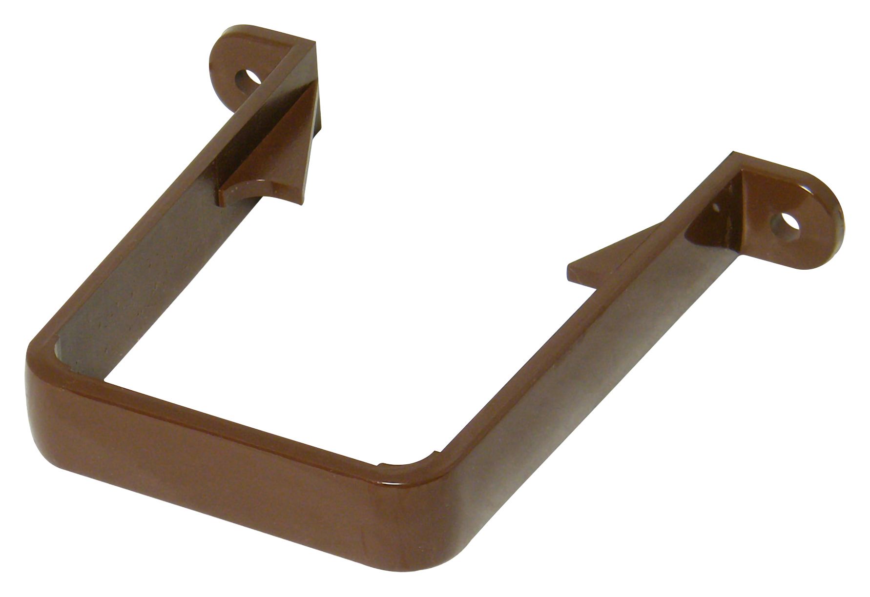 Image of FloPlast 65mm Square Line Downpipe Clip - Brown