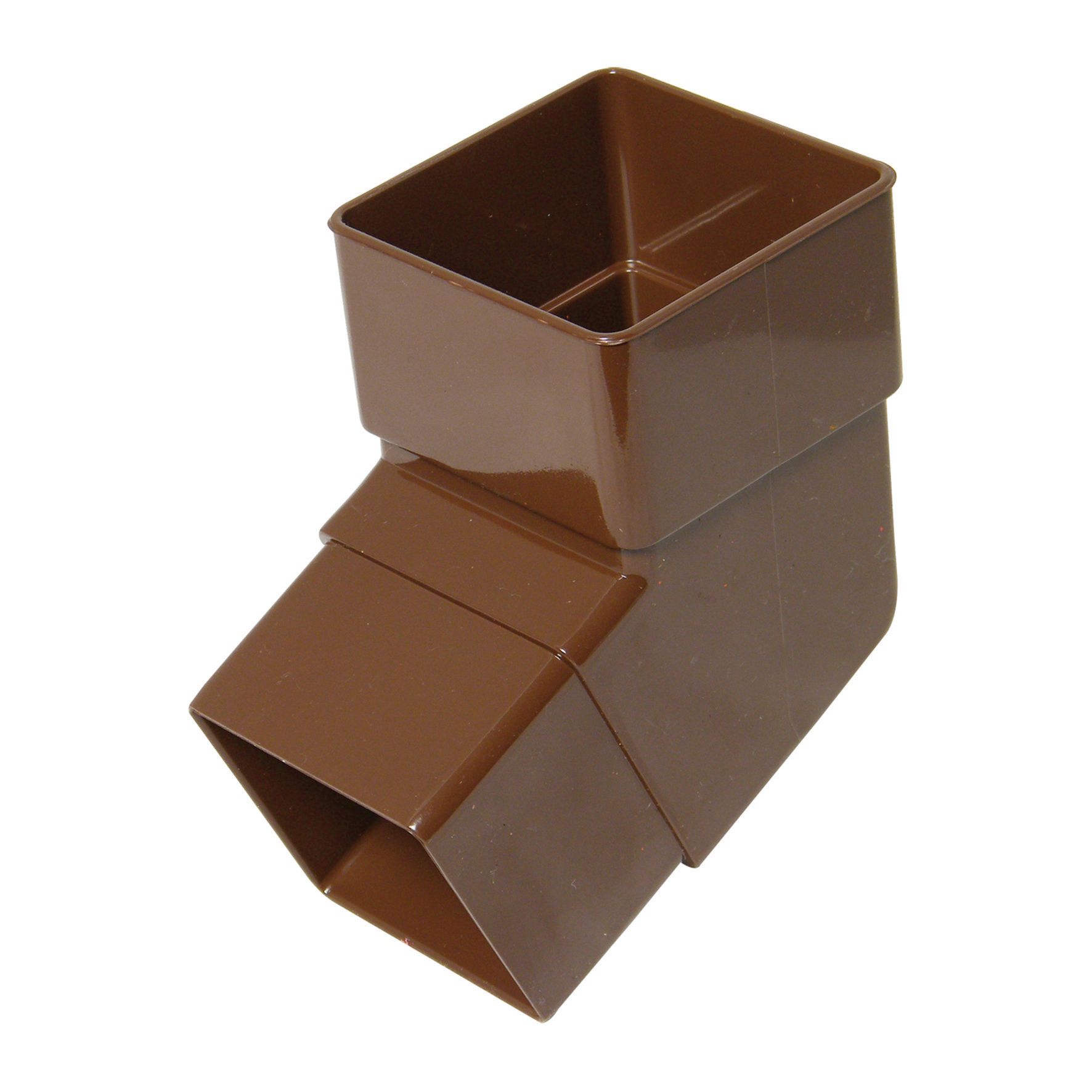 Image of FloPlast 65mm Square Downpipe Offset Bend 112.5° - Brown