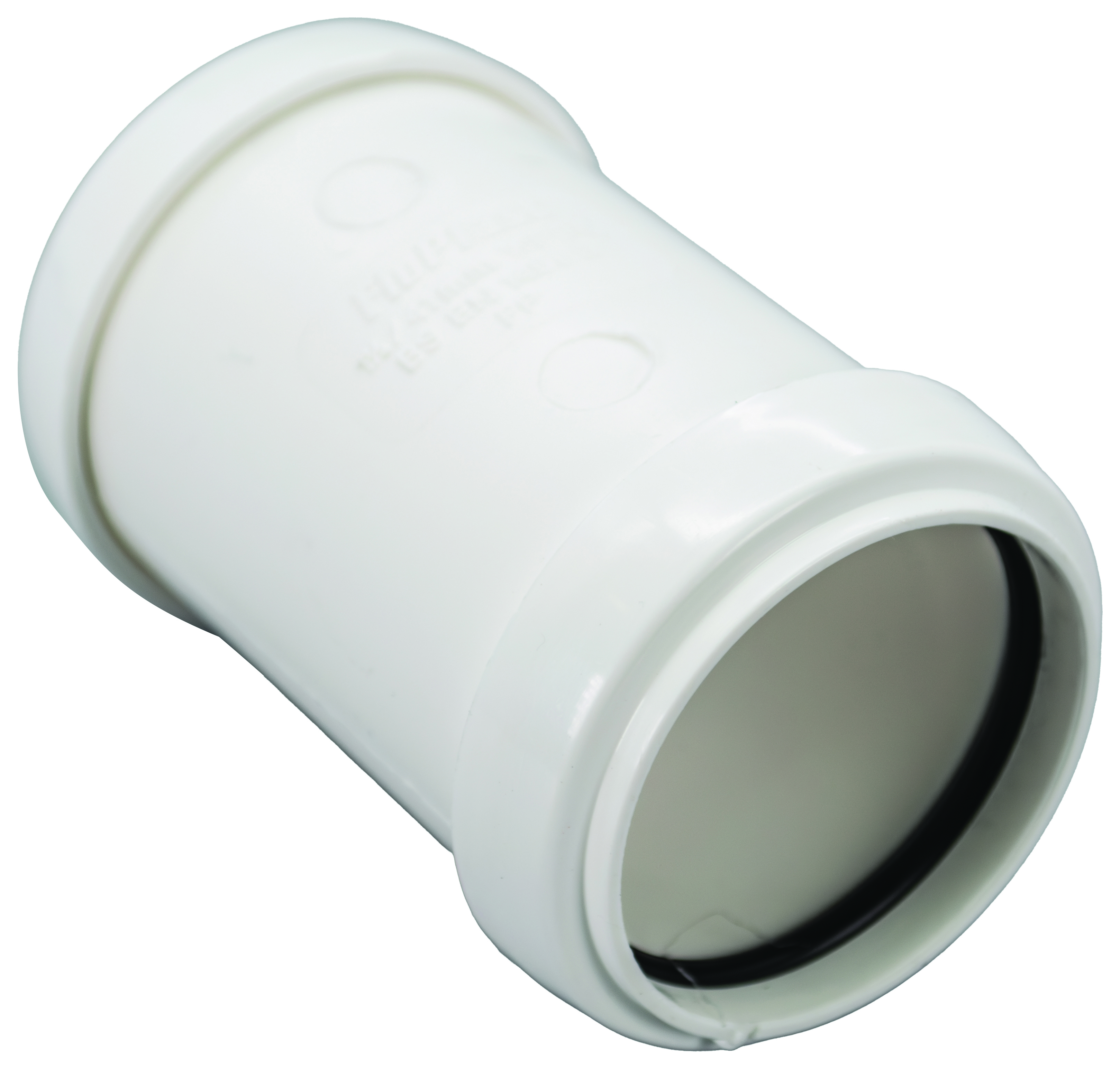 FloPlast WP08W Push-Fit Waste Straight Coupler - White 40mm