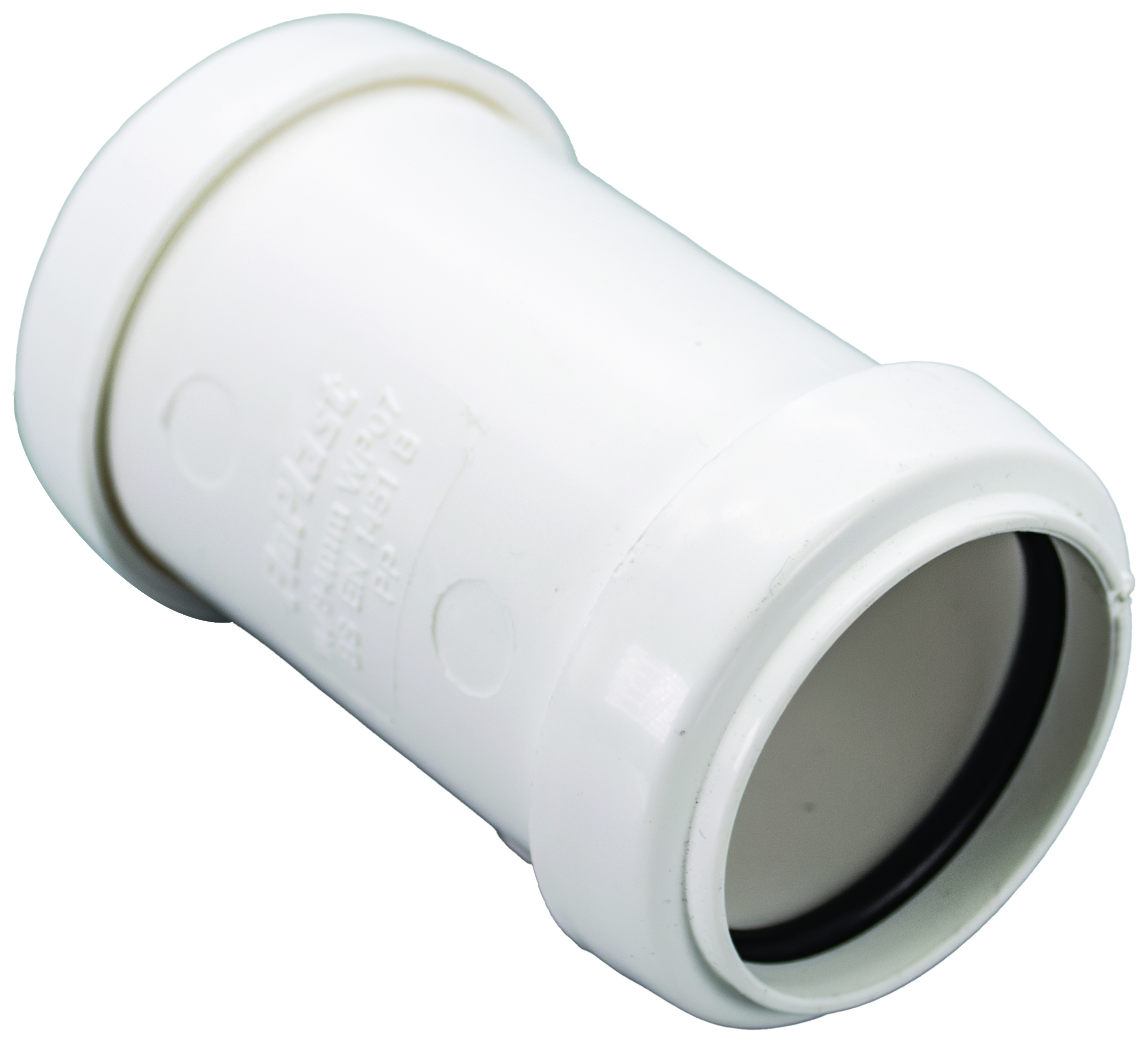 Image of FloPlast WP07W Push-Fit Waste Straight Coupler - White 32mm