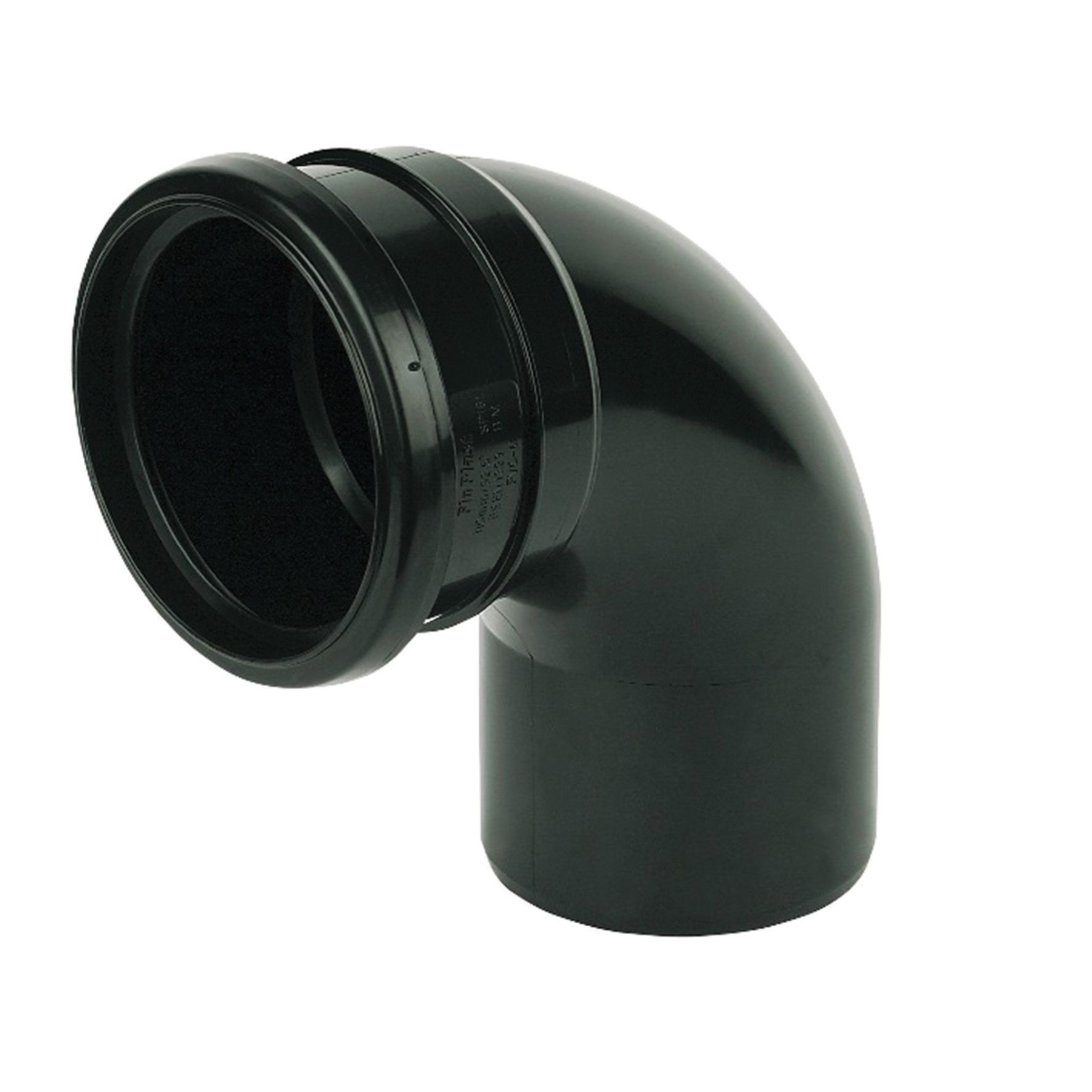 FloPlast 110mm Black Soil Pipe Bend Socket/Spigot - 92.5