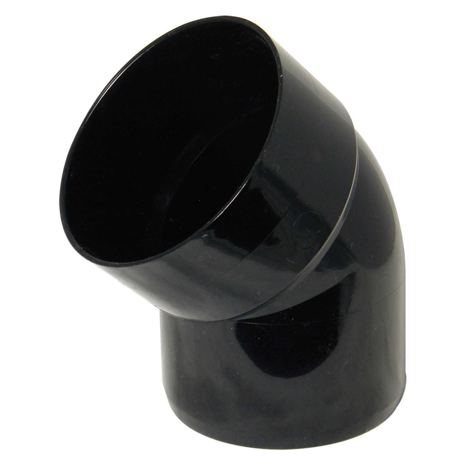 Image of Floplast 110mm Soil Pipe Offset Bend Spigot/Solvent Socket 135° - Black