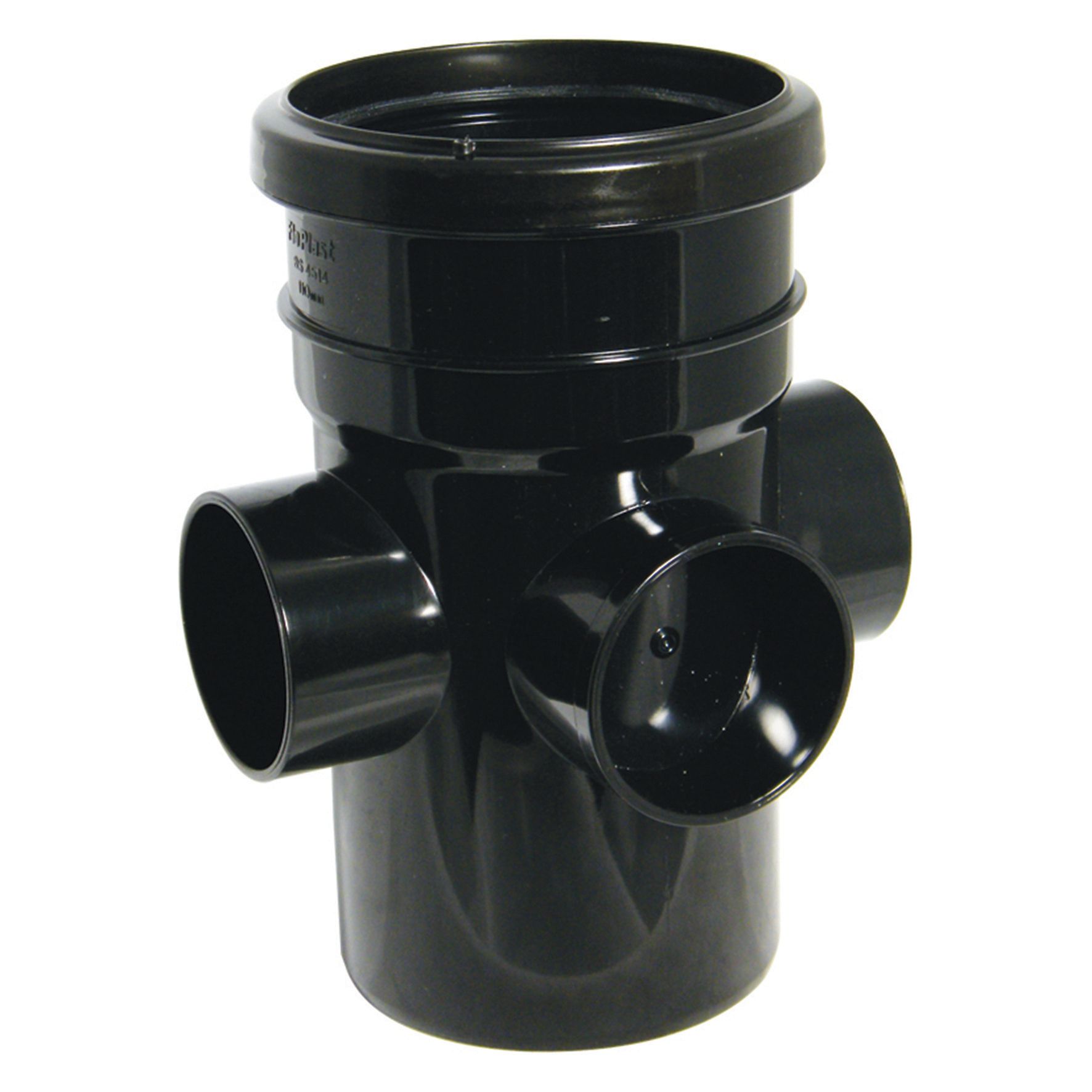 FloPlast 110mm Soil Boss Pipe Socket/Spigot - Black