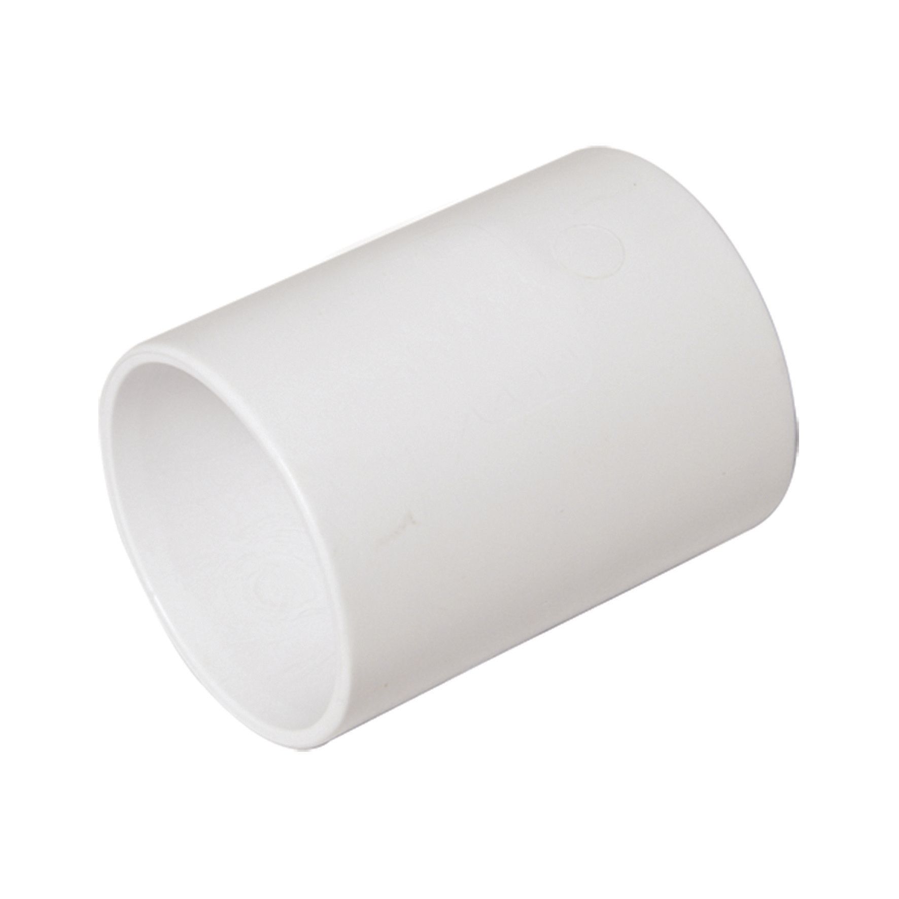 Image of FloPlast WS08W Solvent Weld Waste Straight Coupler - White 40mm