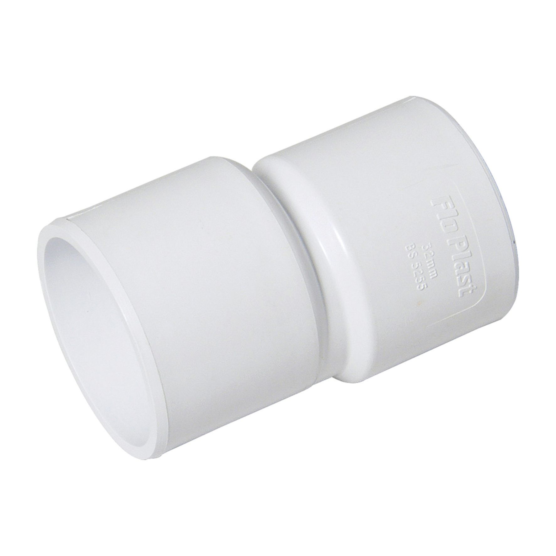 Image of FloPlast WS50W Solvent Weld Waste Level Invert Reducer - White 40mm x 32mm