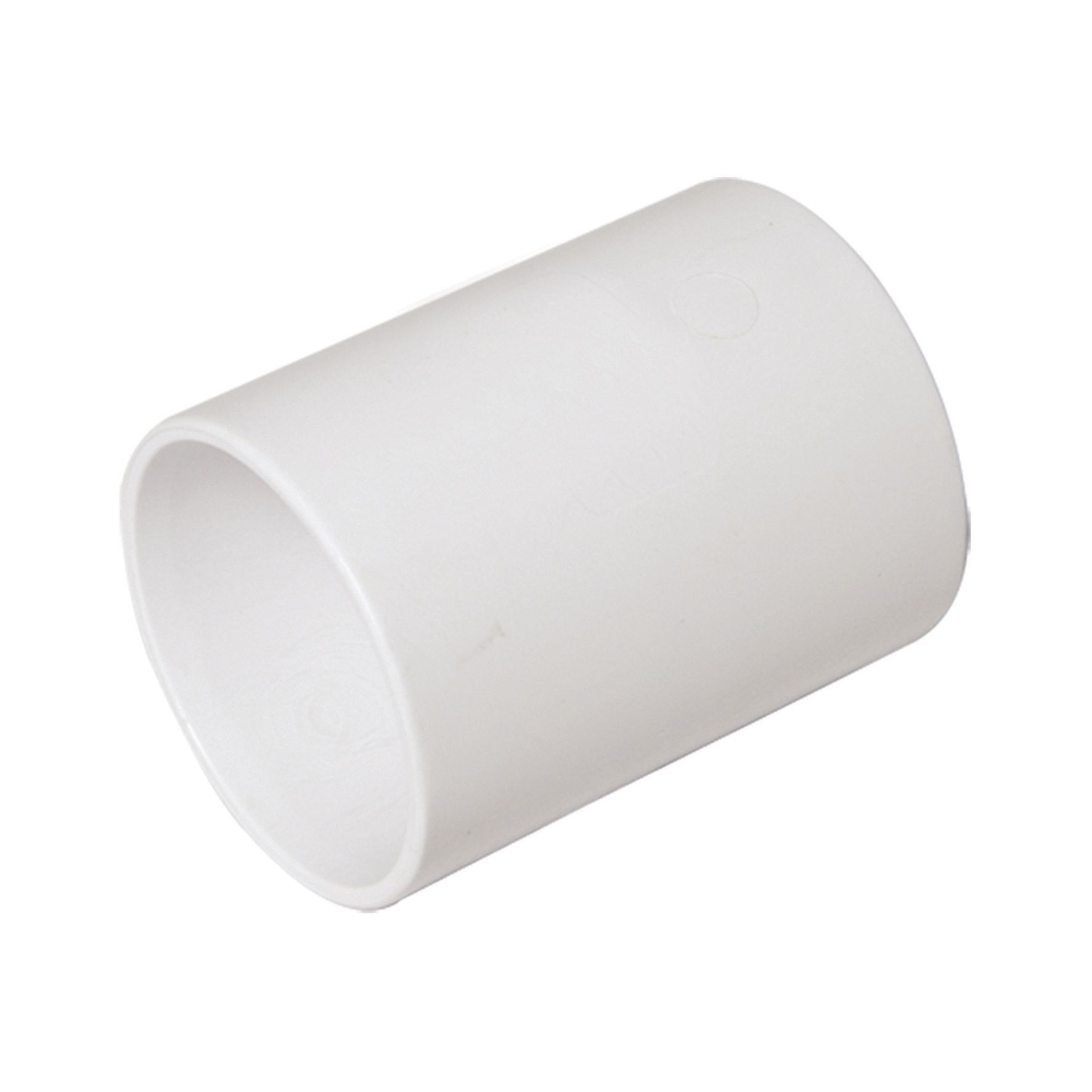 Image of FloPlast WS07W Solvent Weld Waste Straight Coupler - White 32mm