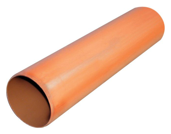 FloPlast 110mm Terracotta Underground Drainage Pipe - 3m