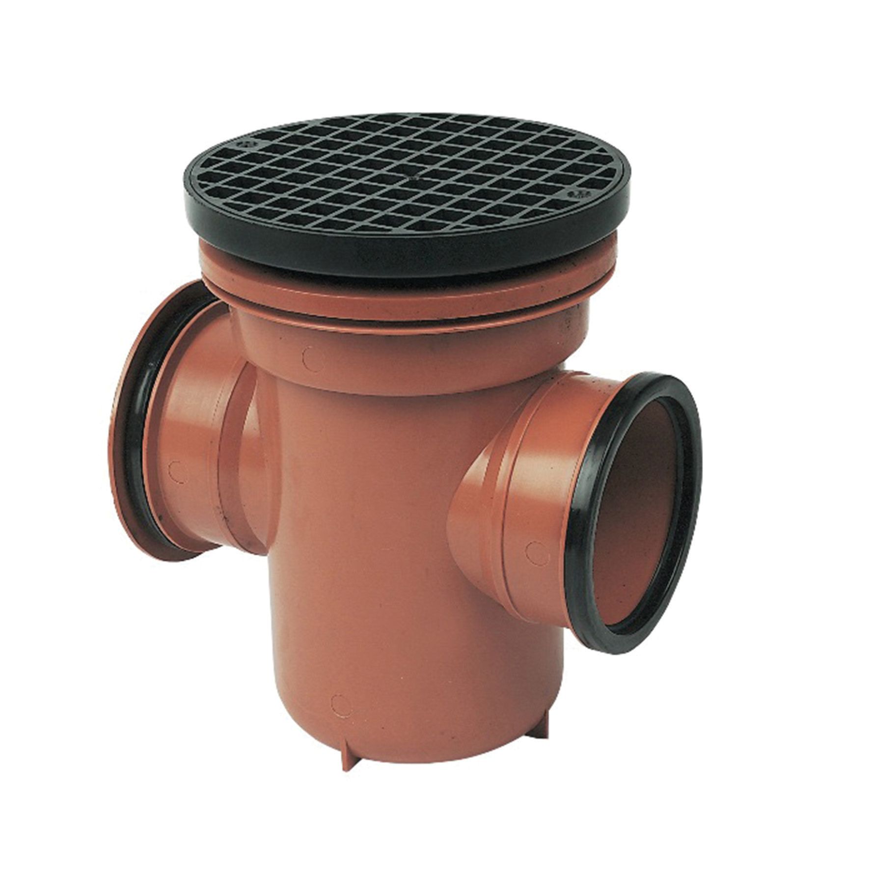 FloPlast 110mm Terracotta Back Inlet Bottle Gully Circular Lid