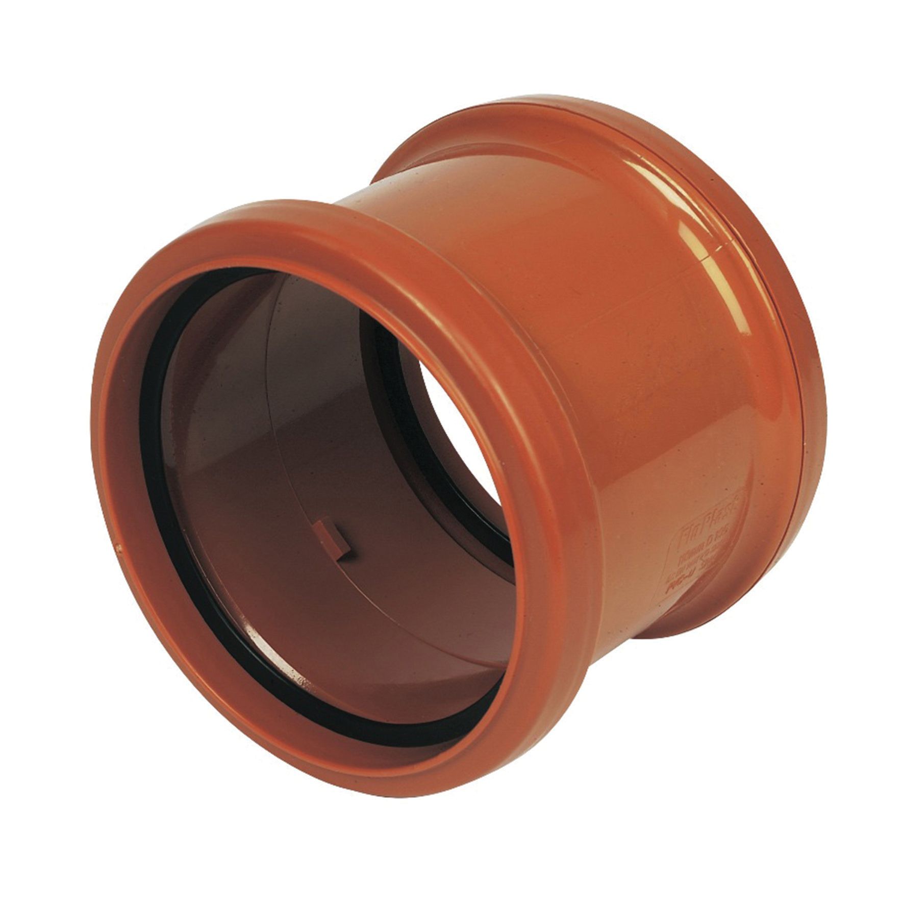 FloPlast 110mm Terracotta Underground Drainage Double Socket Coupling