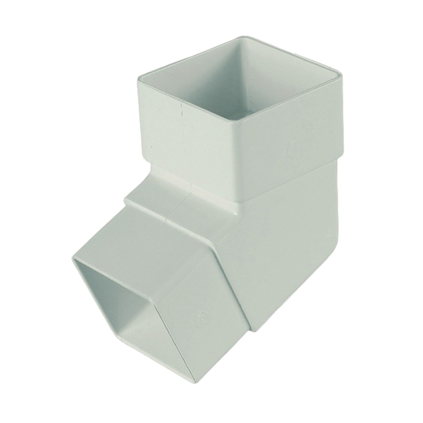 FloPlast 65mm Square Downpipe Offset Bend 112.5° - White