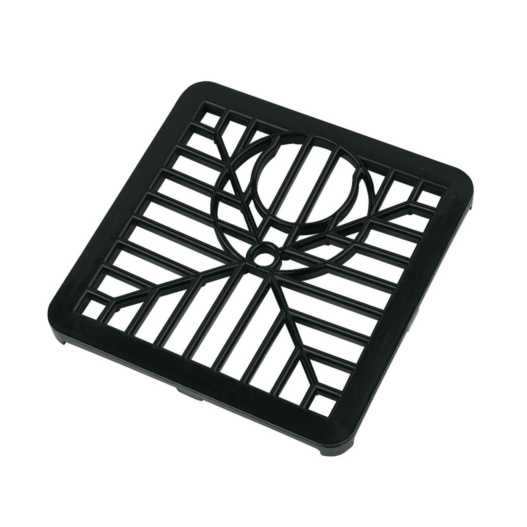 FloPlast 150mm Spare Square Drain Grid - Black