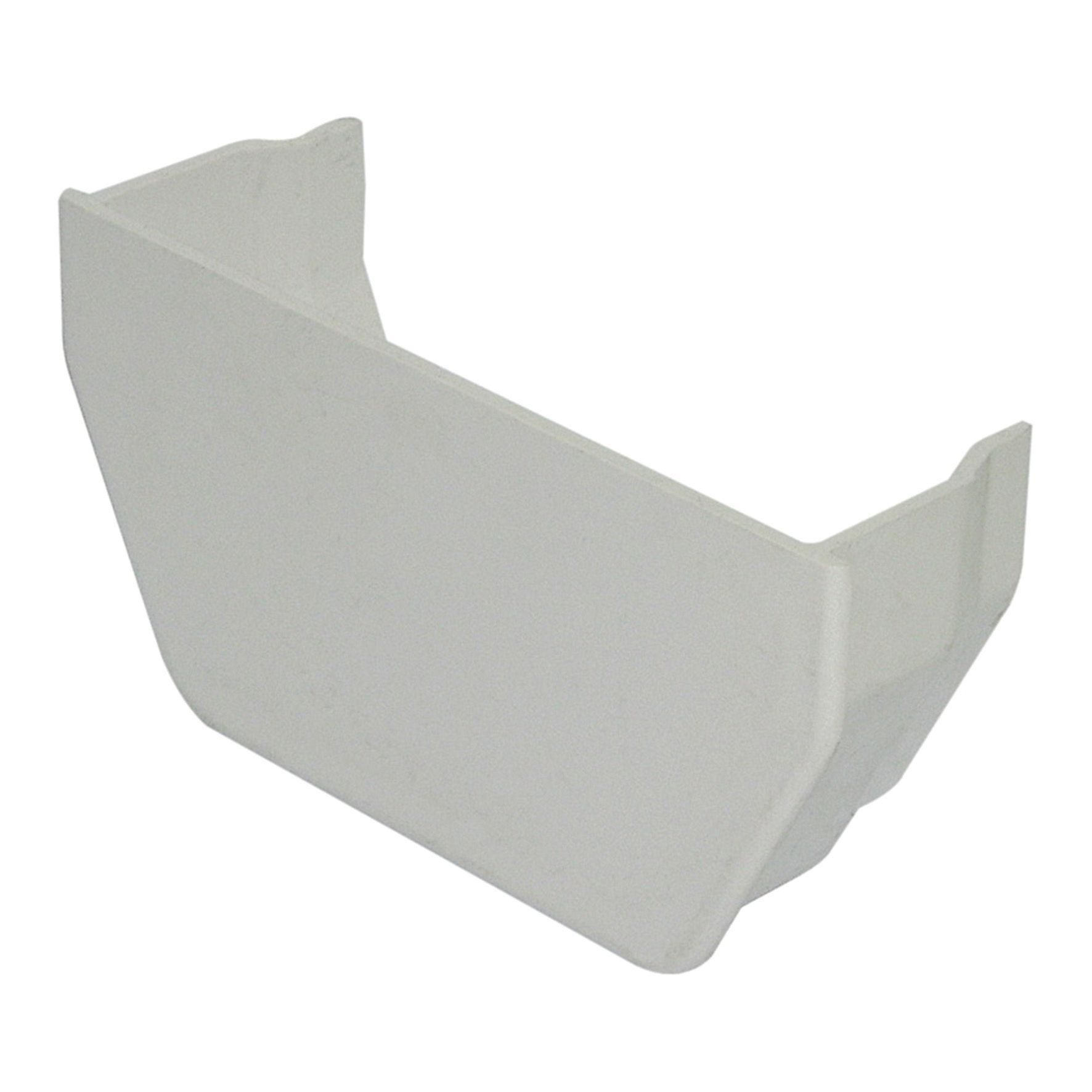 FloPlast 114mm White Square Line Gutter Internal Stop End