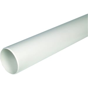 FloPlast 110mm Soil Pipe Single Socket 1m - White