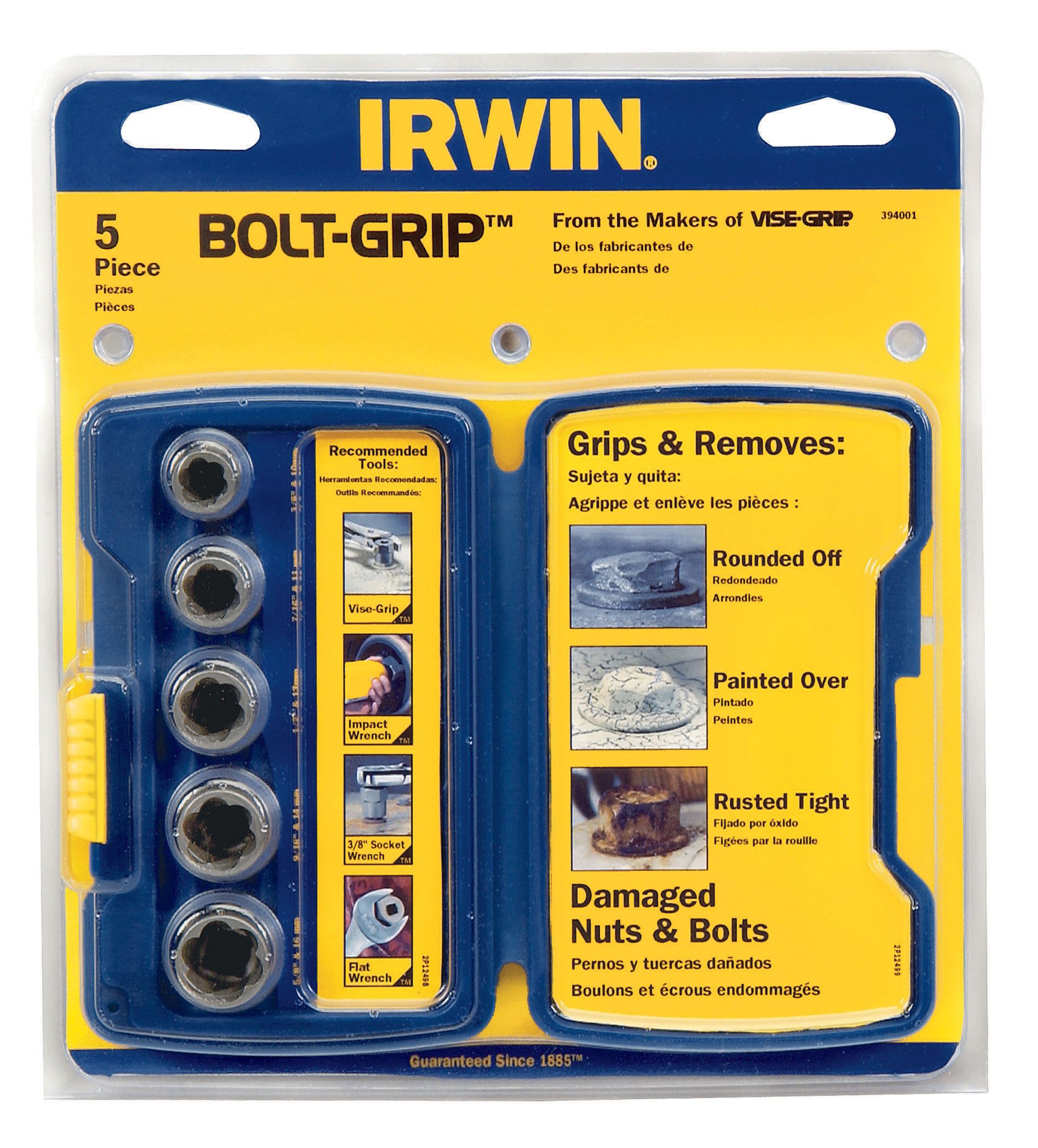 Irwin 10504634 Bolt-Grip 5pc Socket Base Set