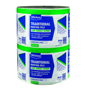 Wickes Traditional Roofing Felt Cap Sheet Strip - 250mm x 10m