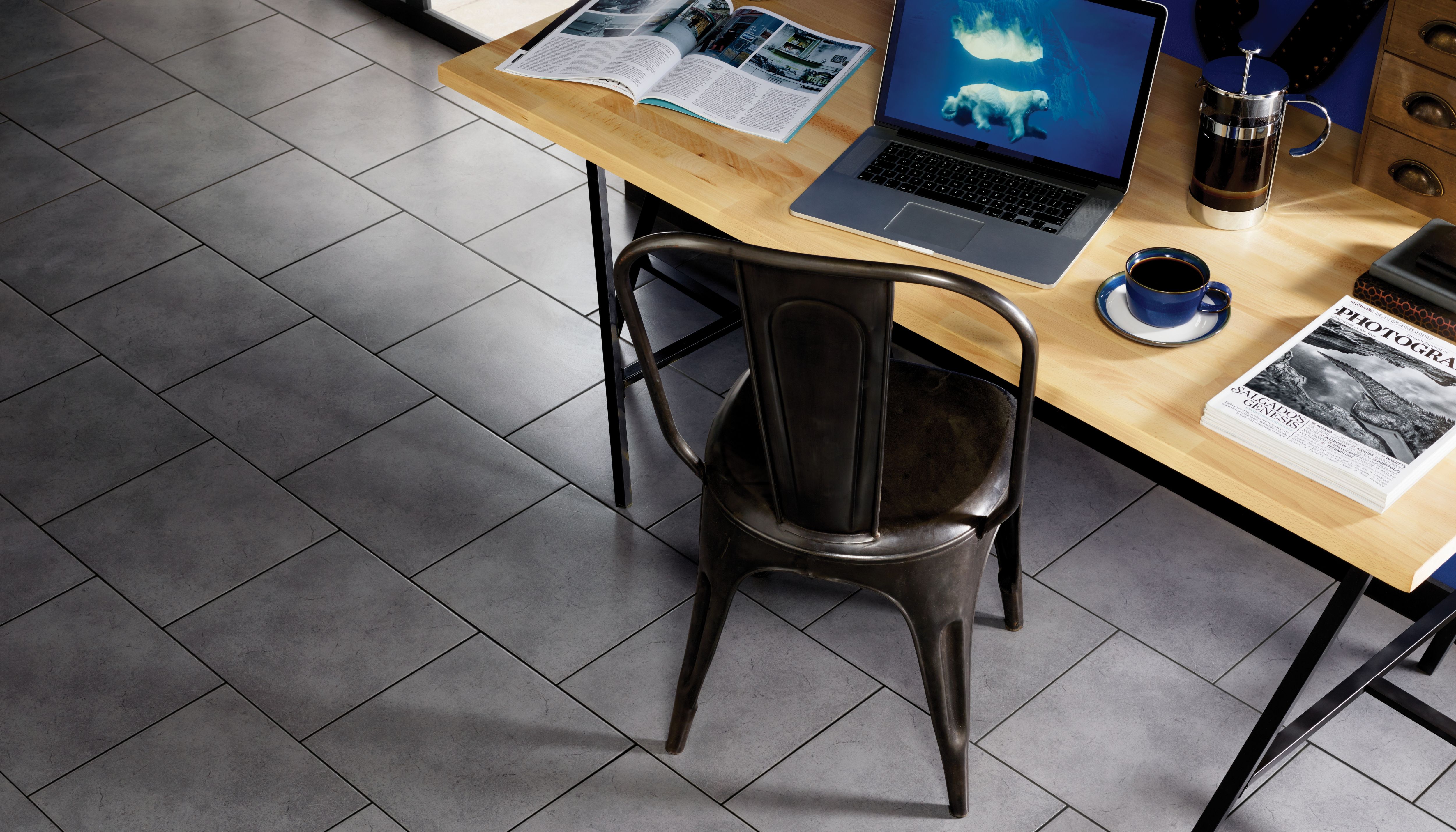 Image of Wickes Urban Grey Ceramic Floor Wall & Floor Tile - 330 x 330mm