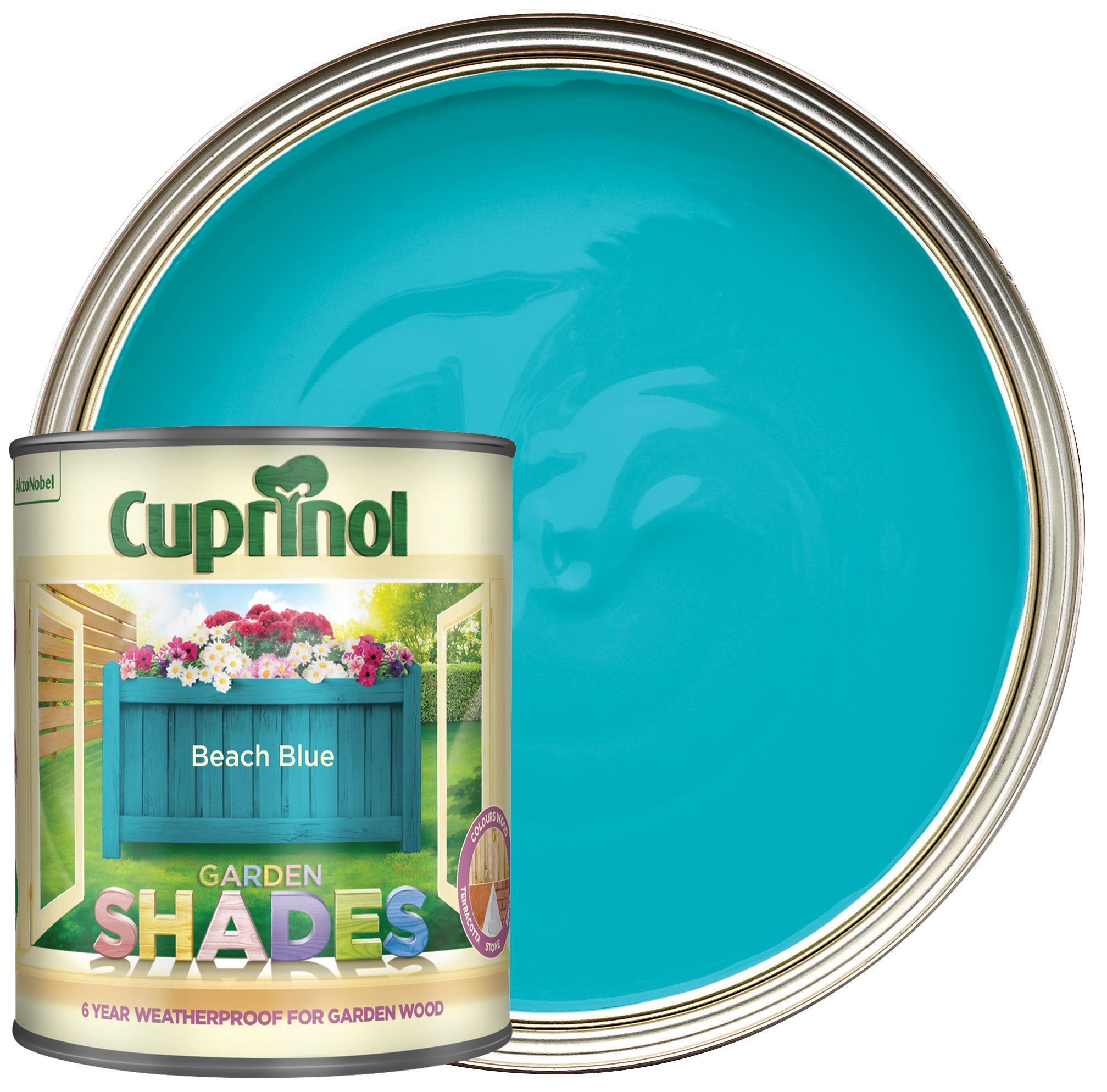 Cuprinol Garden Shades Matt Wood Treatment - Beach Blue 1L