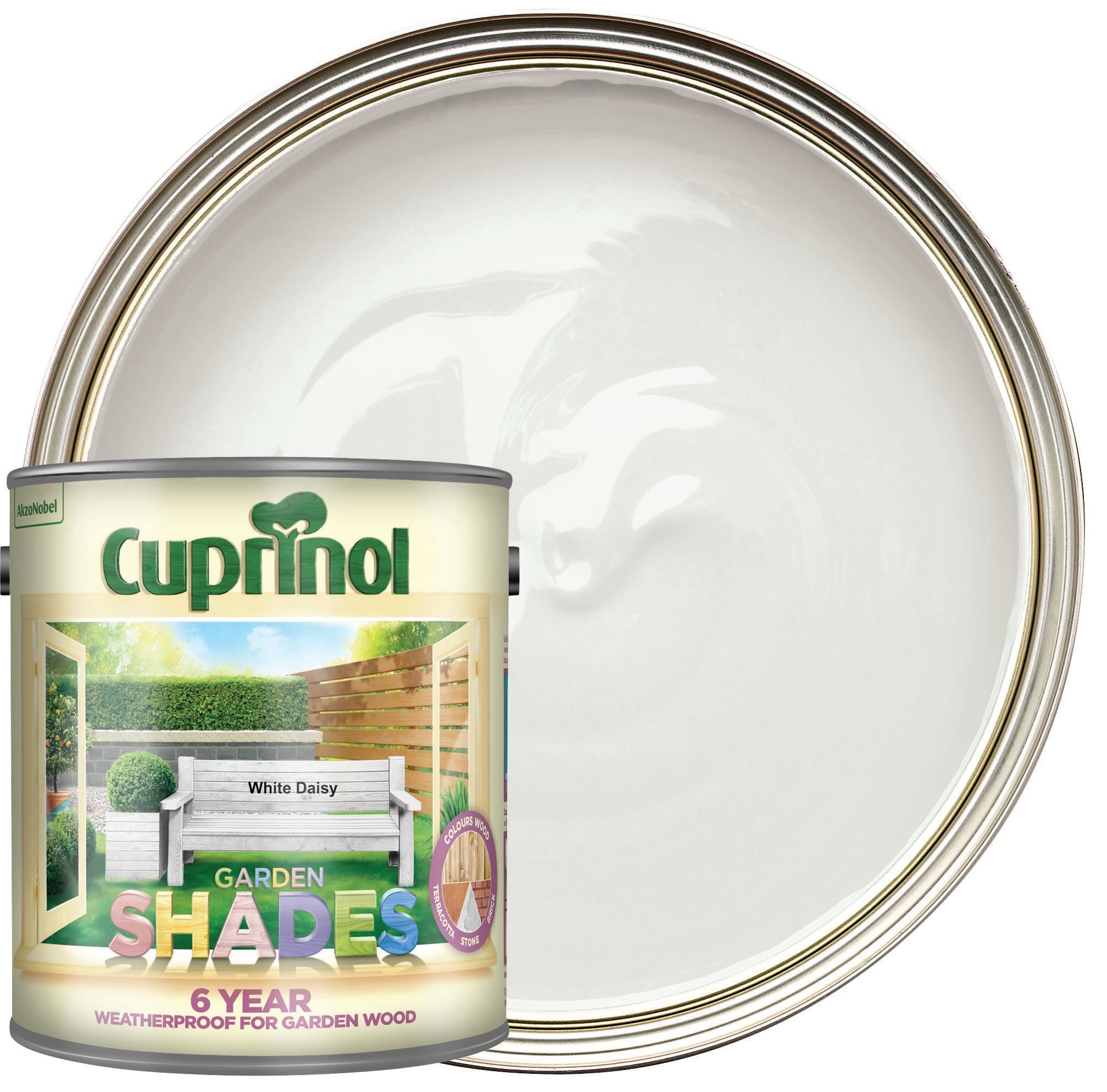 Cuprinol Garden Shades Matt Wood Treatment - White Daisy 2.5L